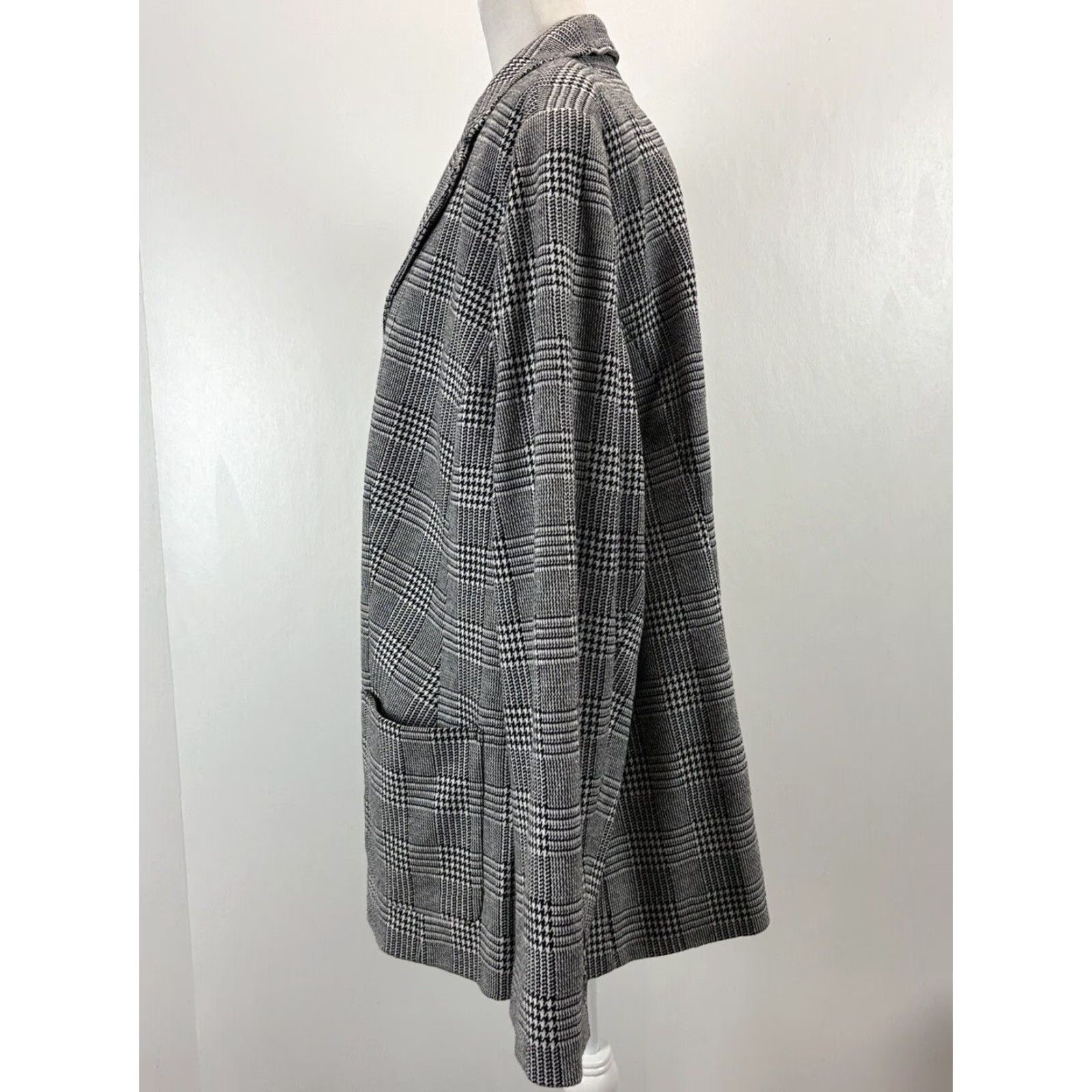 Talbots Talbots Houndstooth Blazer Jacket 22W Plus Black White Women’s Career Size 3XL / US 20-22 - 2 Thumbnail