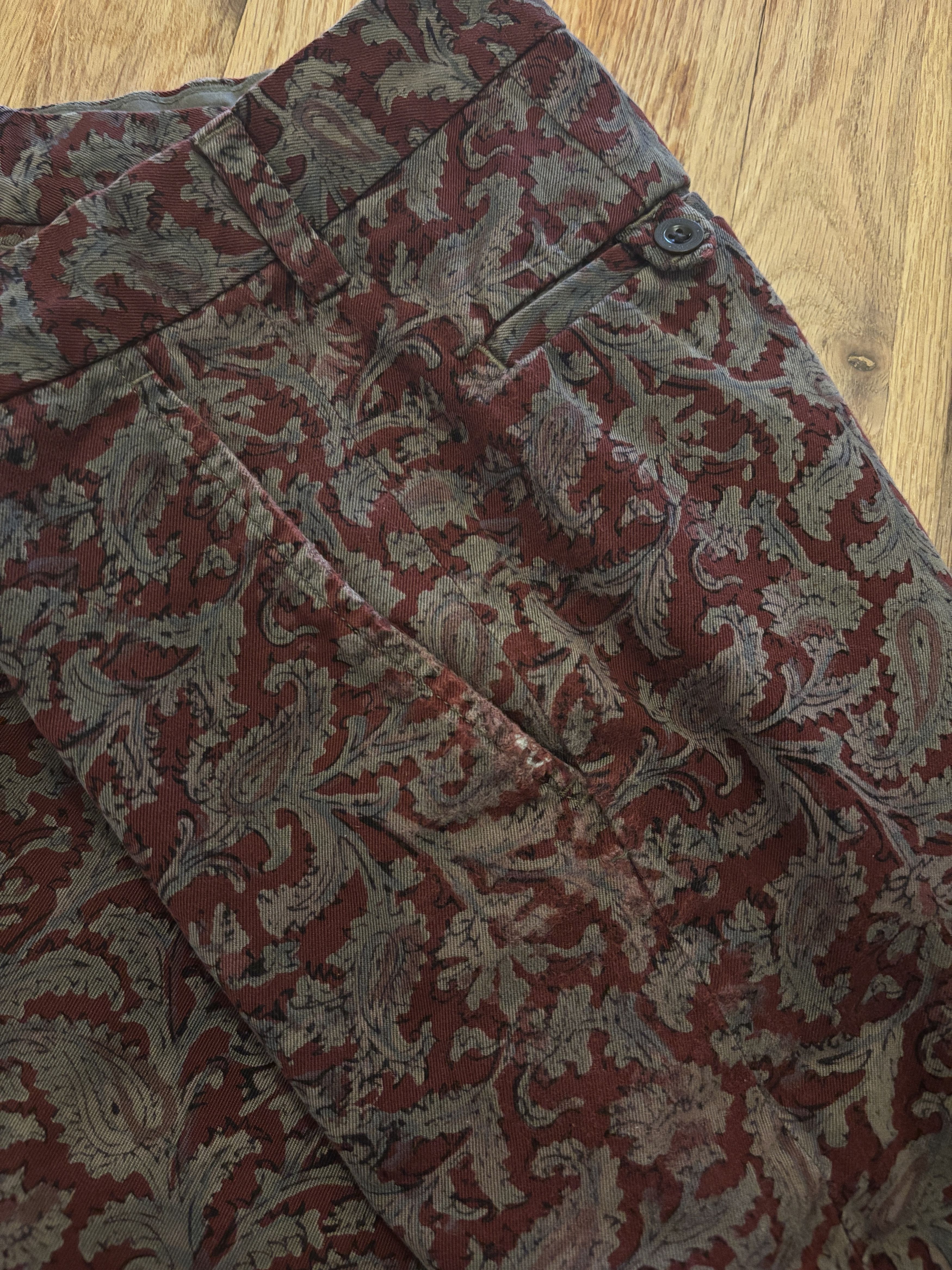 Polo Ralph Lauren Vintage Maroon Paisley Shorts Size US 30 / EU 46 - 3 Thumbnail
