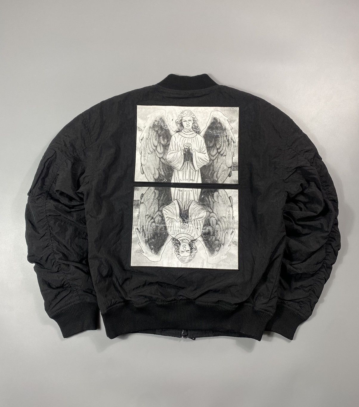 Haculla Haculla- Hand Painted Mirror Angel Bomber Jacket Size US L / EU 52-54 / 3 - 1 Thumbnail