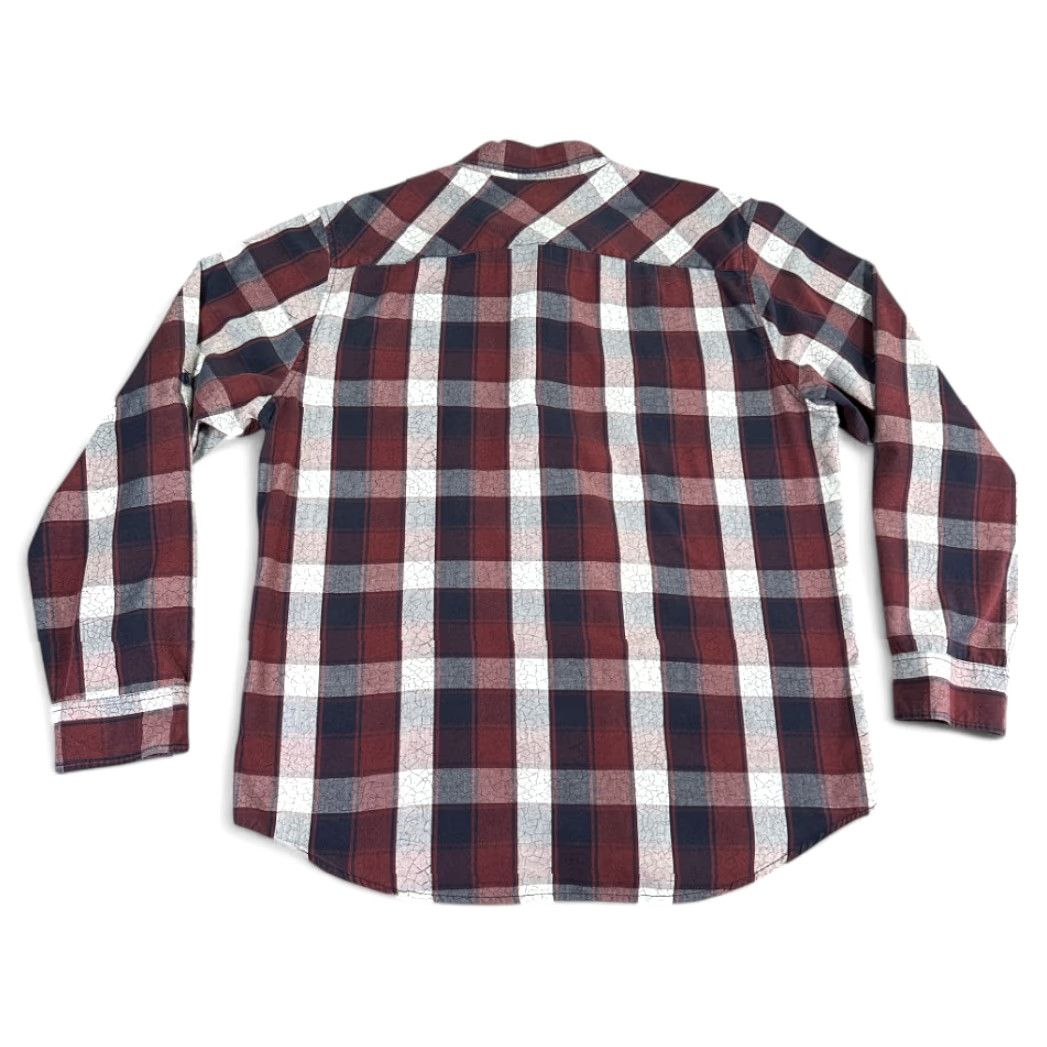 Marcs Marc Ecko Shirt Adult EXTRA LARGE Plaid Blue Burgundy Cotton Polyester Blend Pocketed Button-Up - Long Sleeve Size US XL / EU 56 / 4 - 3 Thumbnail