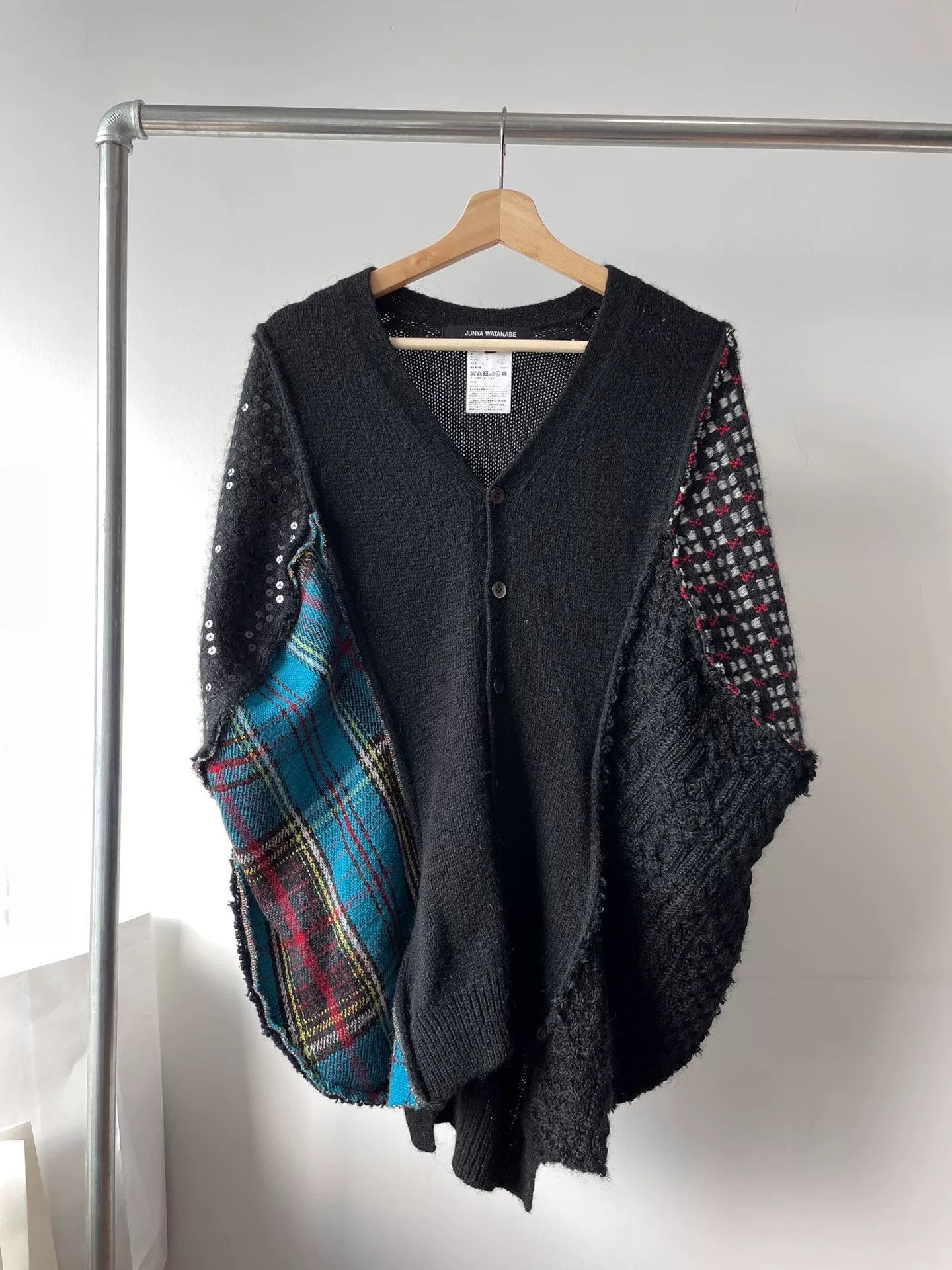 Junya Watanabe Junya Watanabe Comme des Garçons Patchwork Knit Cardigan Size US M / EU 48-50 / 2 - 1 Thumbnail