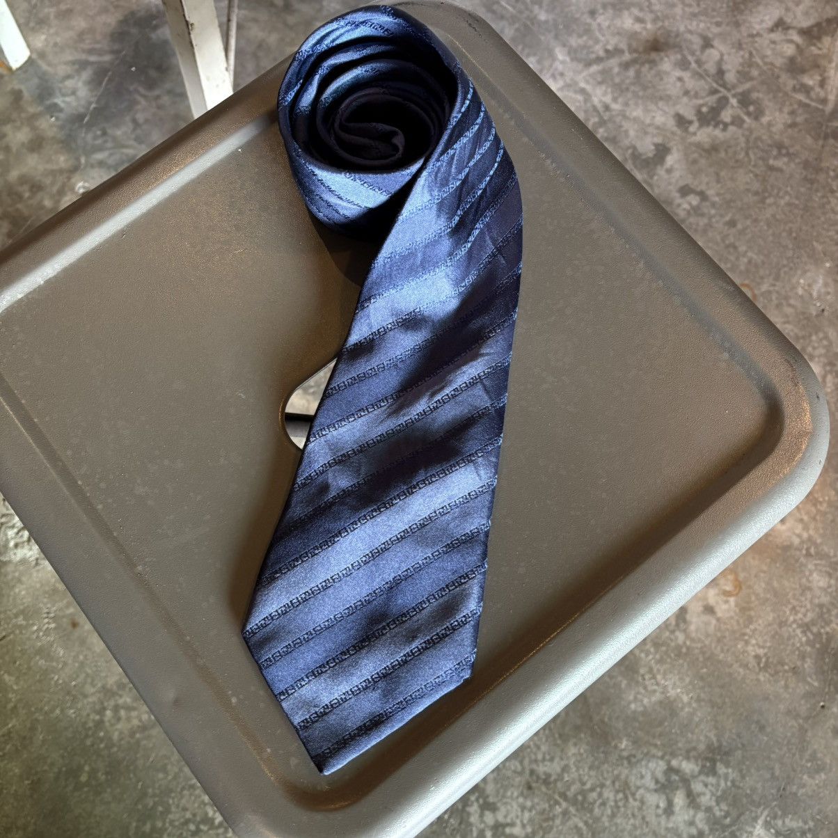 Fendi Fendi Monogram Logo Silk Tie Size ONE SIZE - 2 Thumbnail