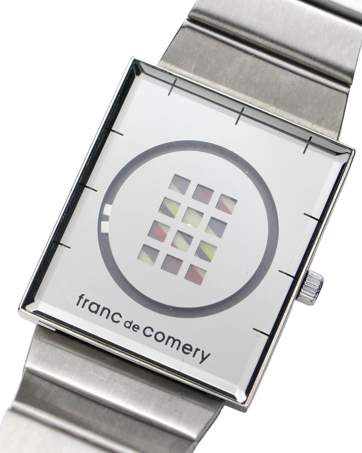 Vintage 2000S FRANC DE COMERY “MIRRORED GRID” SQUARE WATCH Size ONE SIZE - 1 Thumbnail