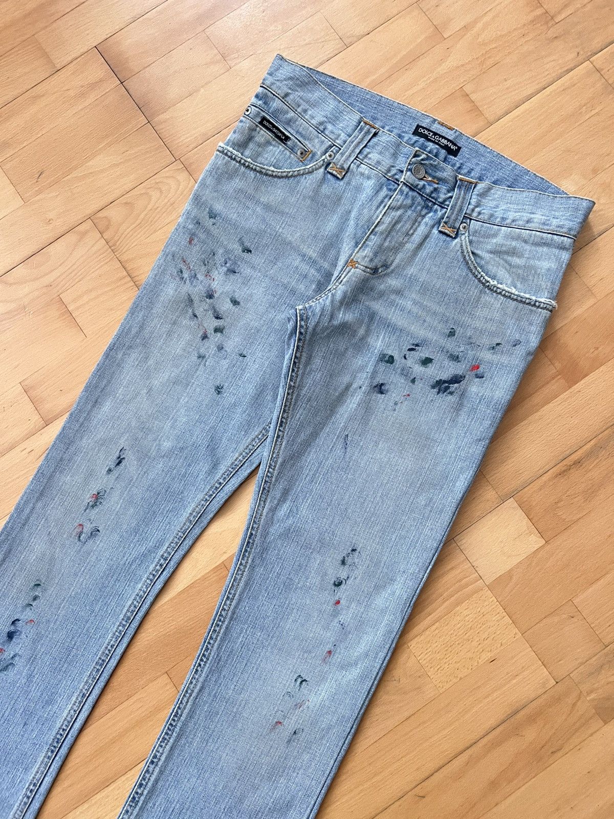 Dolce & Gabbana Dolce & Gabbana painted jeans from 2004 Size US 31 - 2 Thumbnail