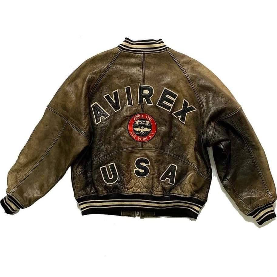 Avirex 𝐀𝐕𝐈𝐑𝐄𝐗 𝐂𝐥𝐚𝐬𝐬𝐢𝐜 𝐋𝐞𝐚𝐭𝐡𝐞𝐫 𝐉𝐚𝐜𝐤𝐞𝐭 Size US L / EU 52-54 / 3 - 1 Thumbnail