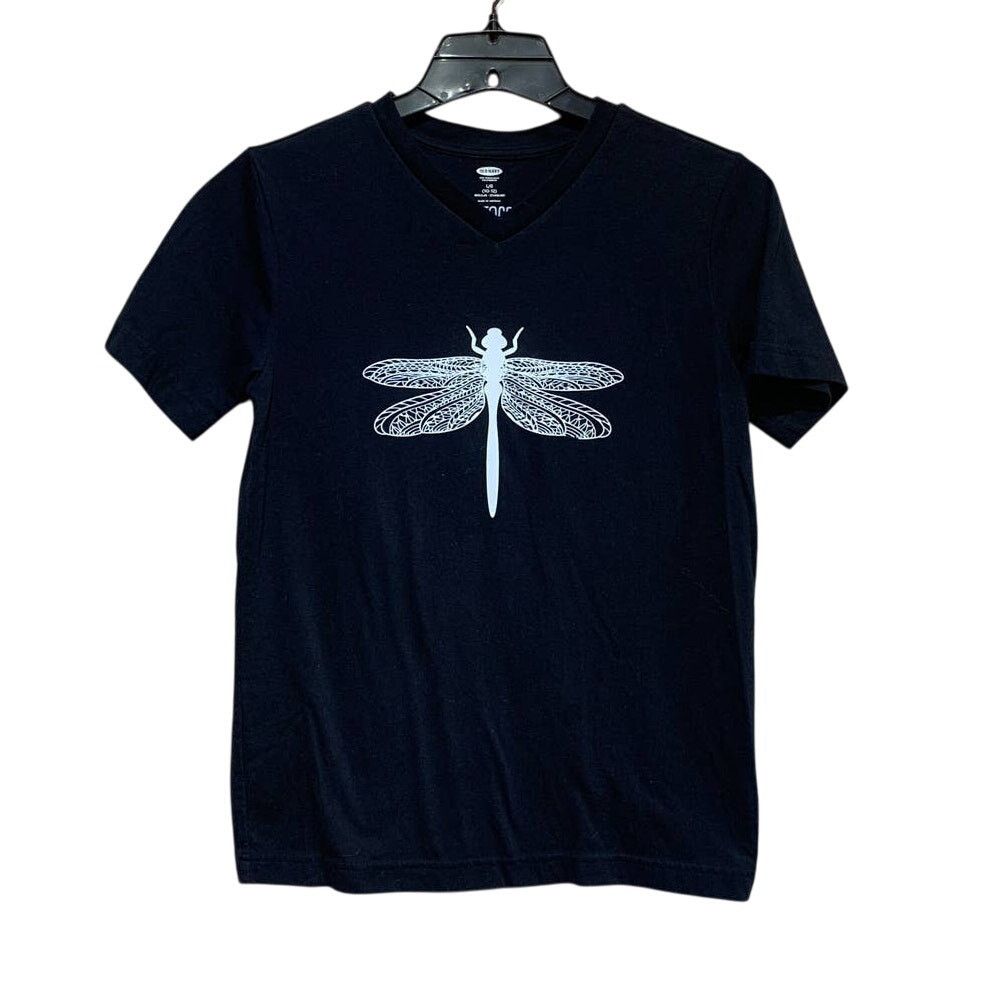 Old Navy Hand Printed Child Large (10/12) Dragonfly Short Sleeve Tee Size US L / EU 52-54 / 3 - 1 Thumbnail