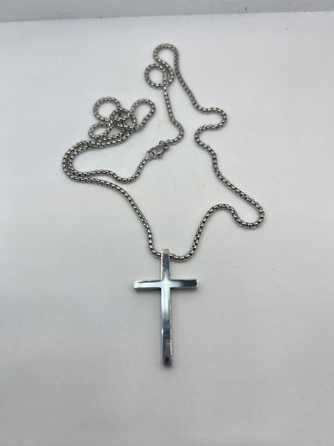 Jewelry Cross Stainless Steel Chain Necklace Size ONE SIZE - 4 Thumbnail