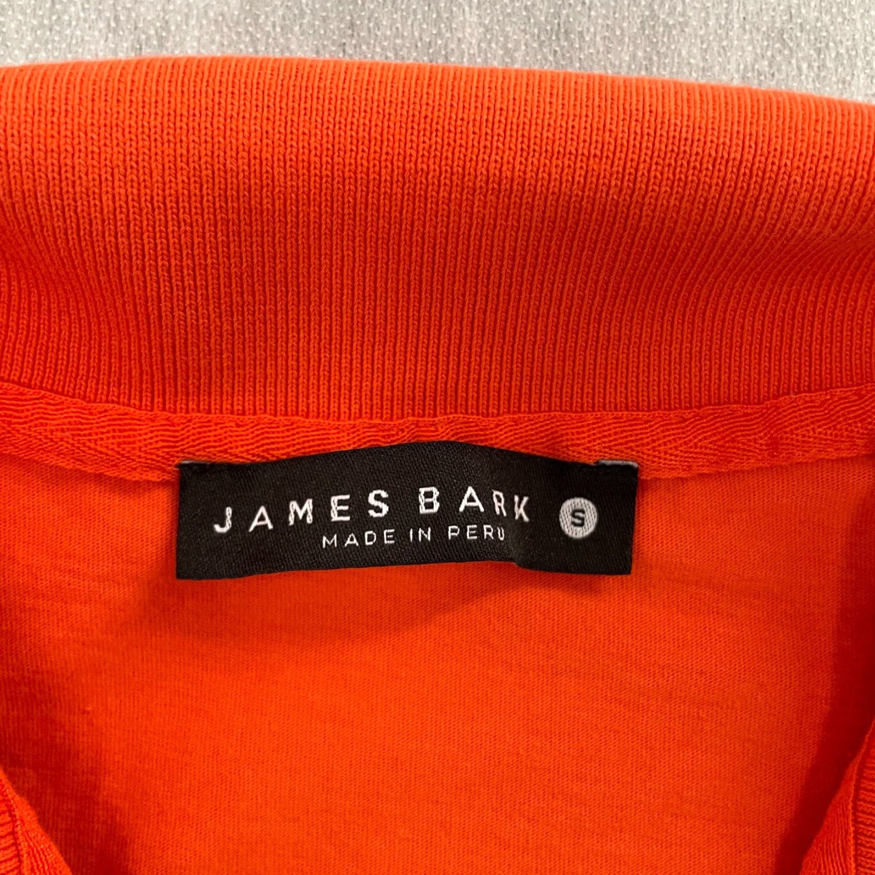 Bark VINTAGE James Bark Polo Shirt Adult Small Orange Solid Short Sleeve Cotton Mens S Size US S / EU 44-46 / 1 - 5 Thumbnail