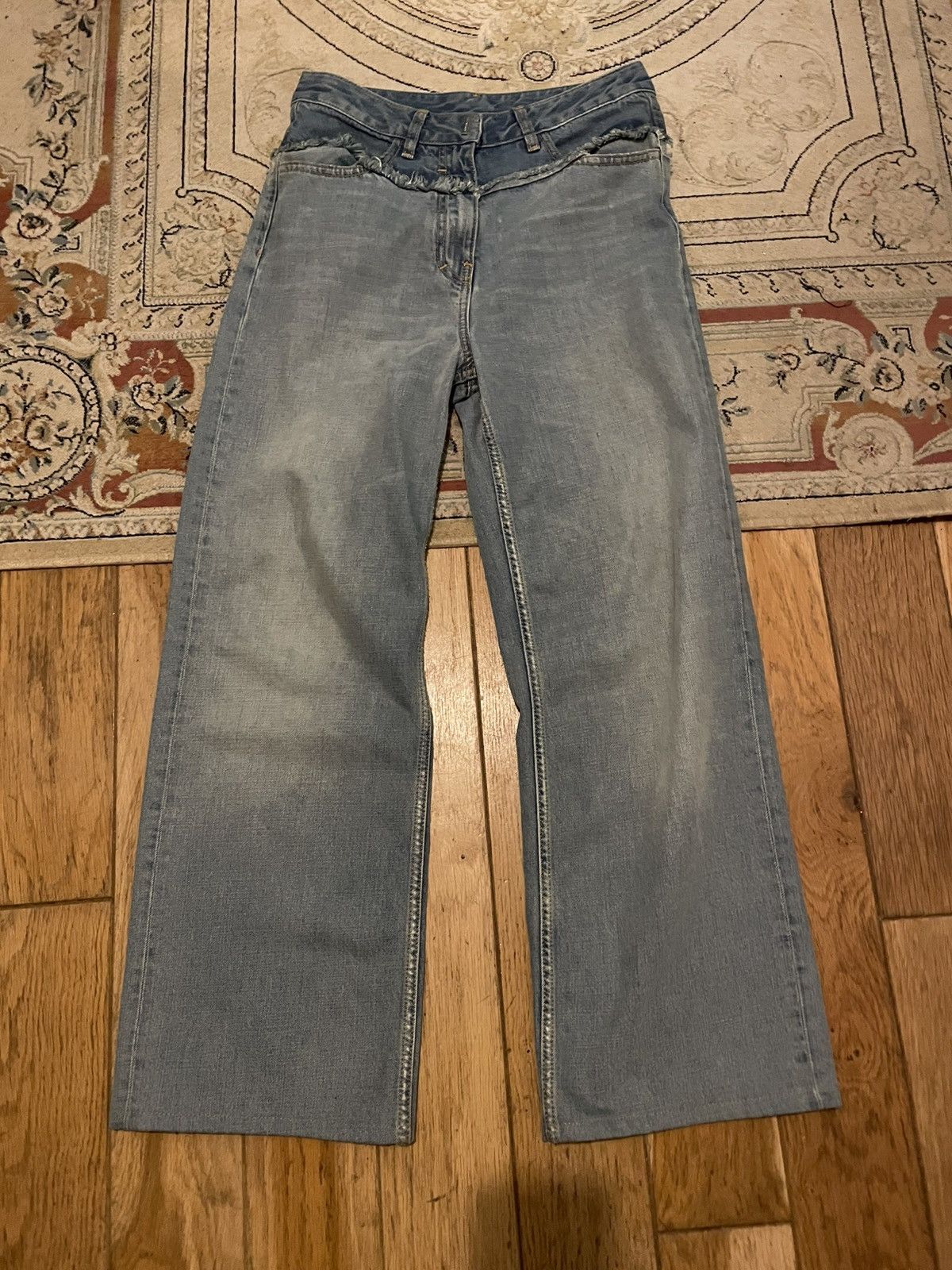 Givenchy bi material waist denim