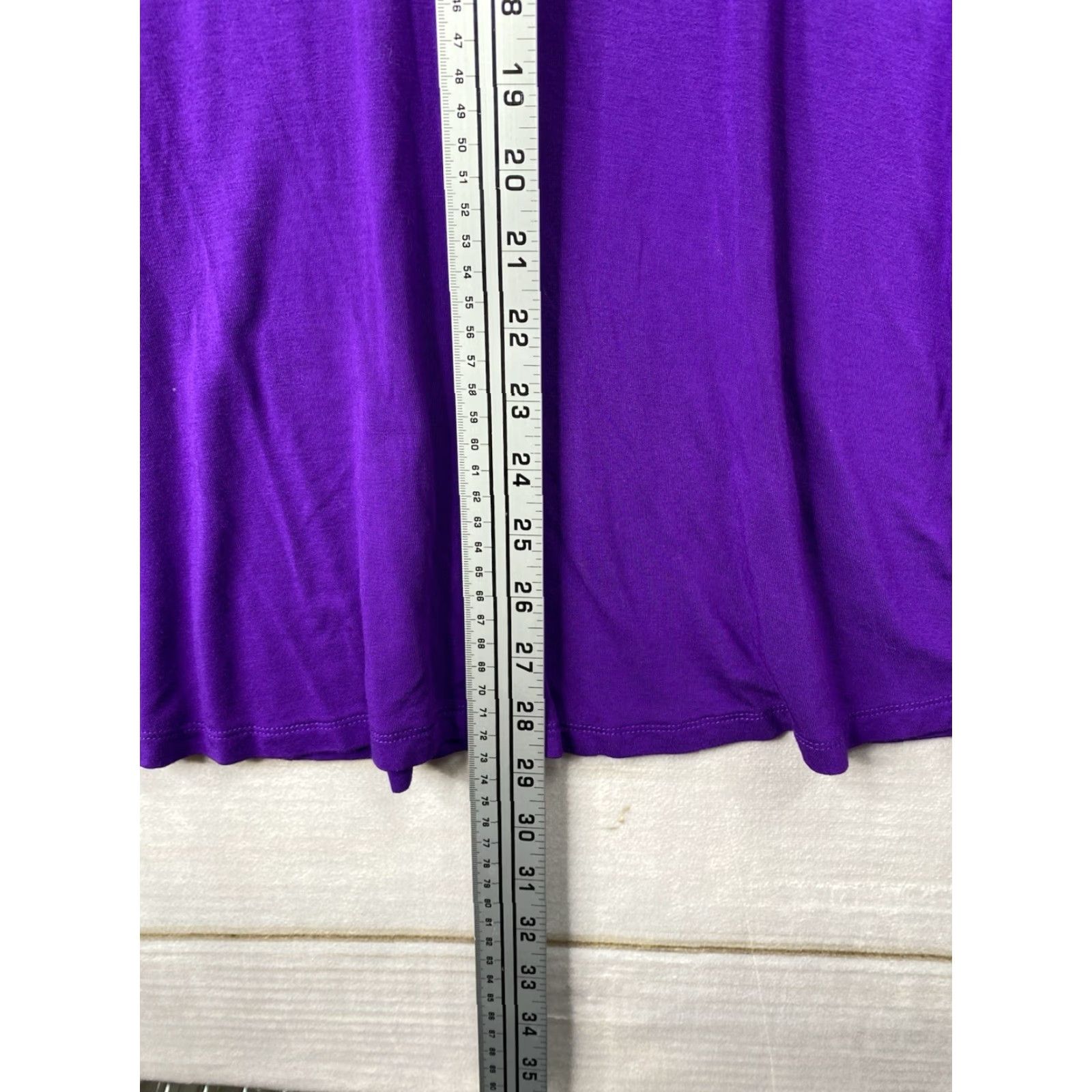 Vintage Lock & Love Skirt Womens L Purple A-Line Waist Foldover Knee Length casual stretch pull on Size 36" / US 14 / IT 50 - 5 Thumbnail
