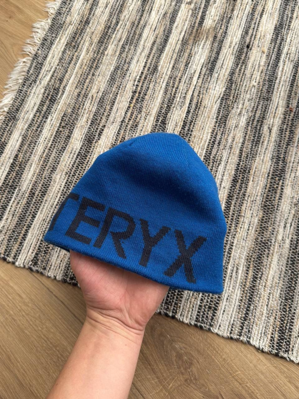 Arc'teryx ARCTERYX BIG LOGO BLUE BEANIE HAT MEN’S Y2K GORPCORE WINTER Size ONE SIZE - 6 Thumbnail