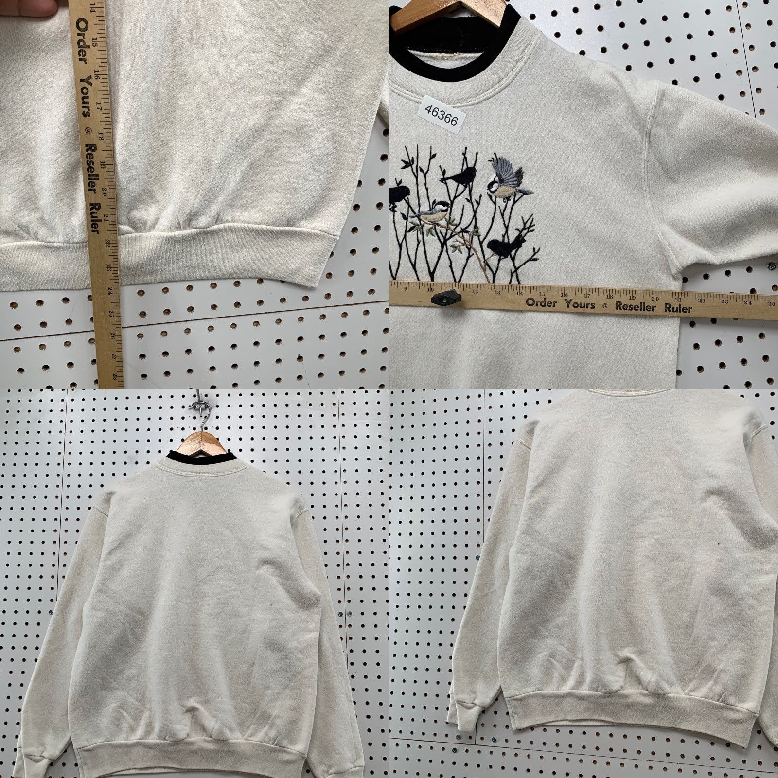 Vintage VINTAGE Morning Sun Sweatshirt Woman Large White Embroidered Top Stitch Bird Crewneck Regular Pullover Size L / US 10 / IT 46 - 8 Thumbnail