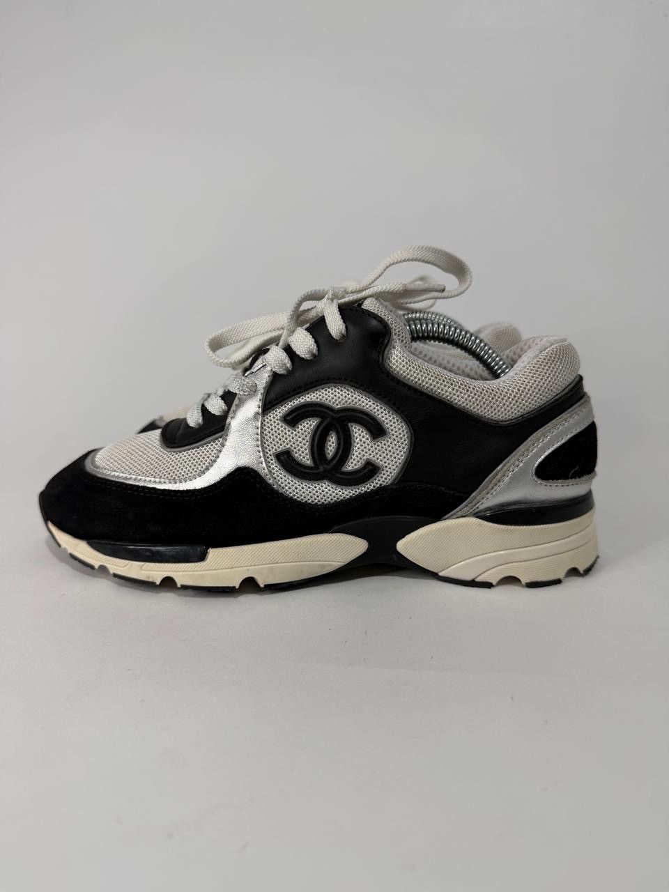 Chanel Chanel black and white color matching sneakers shoes EU 36. Size US 6 / IT 36 - 4 Thumbnail