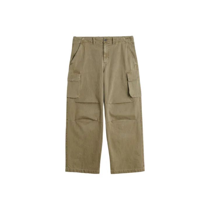 Our Legacy Olive Overdyed Tweed Drape Trousers | Grailed