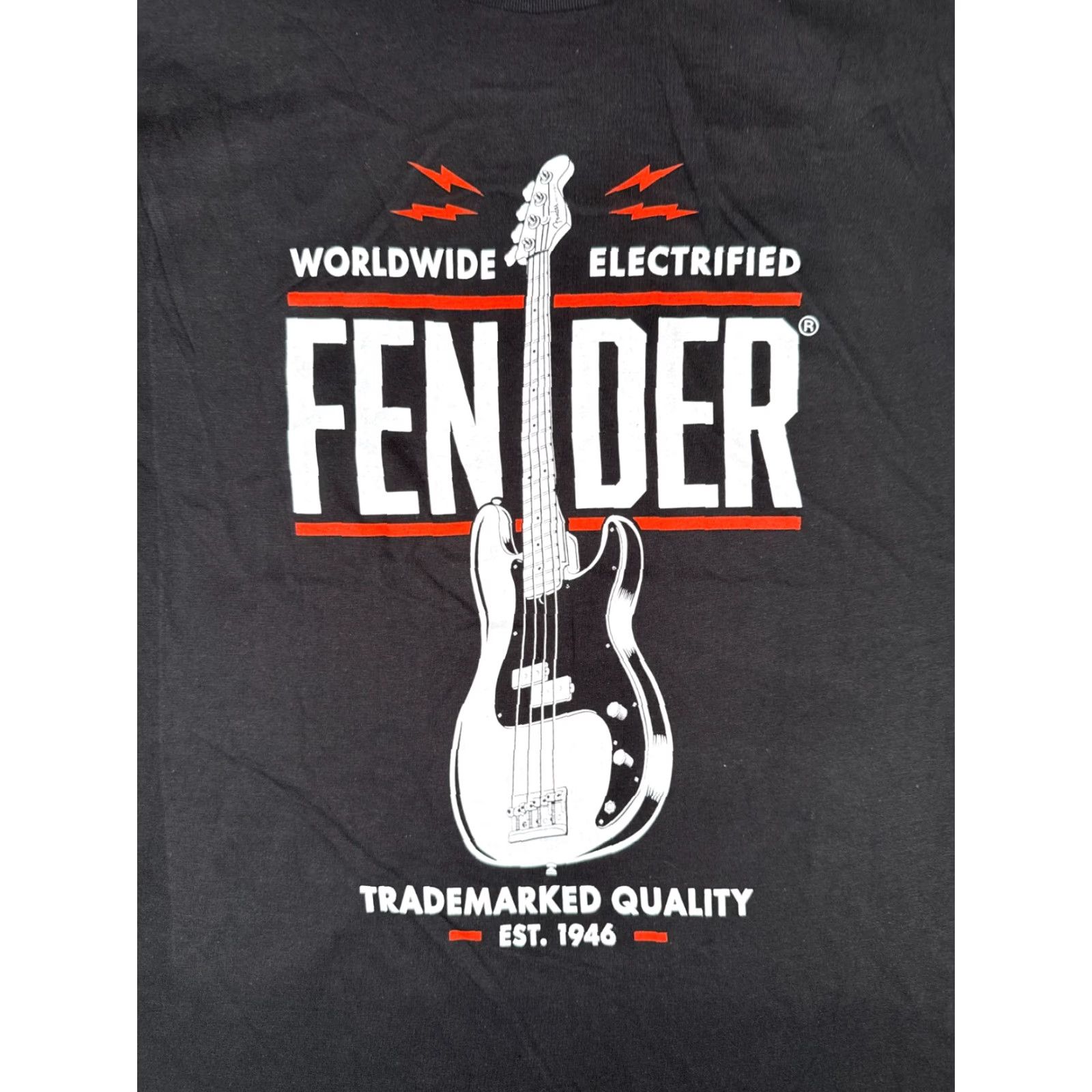 Fender Fender Shirt Men Large Black Guitar Worldwide 1946 All Seasons Short Sleeve Crew Neck Tags Mens T-Shirt Stone? Size US L / EU 52-54 / 3 - 6 Thumbnail