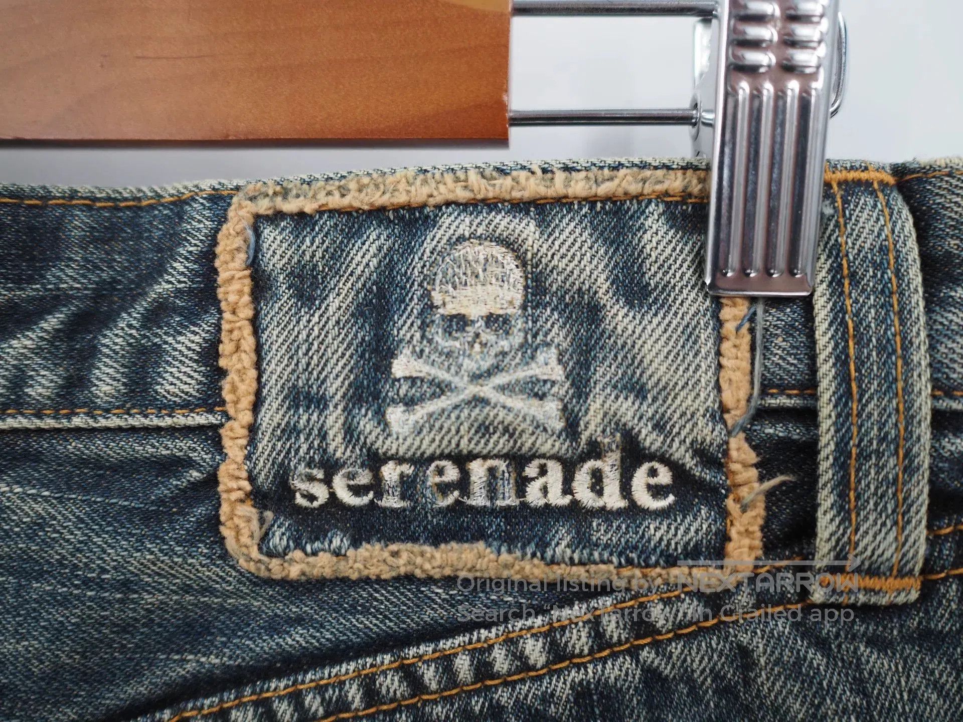 MMW blue denim jeans with gold detail. Size US 26 / EU 42 - 4 Thumbnail