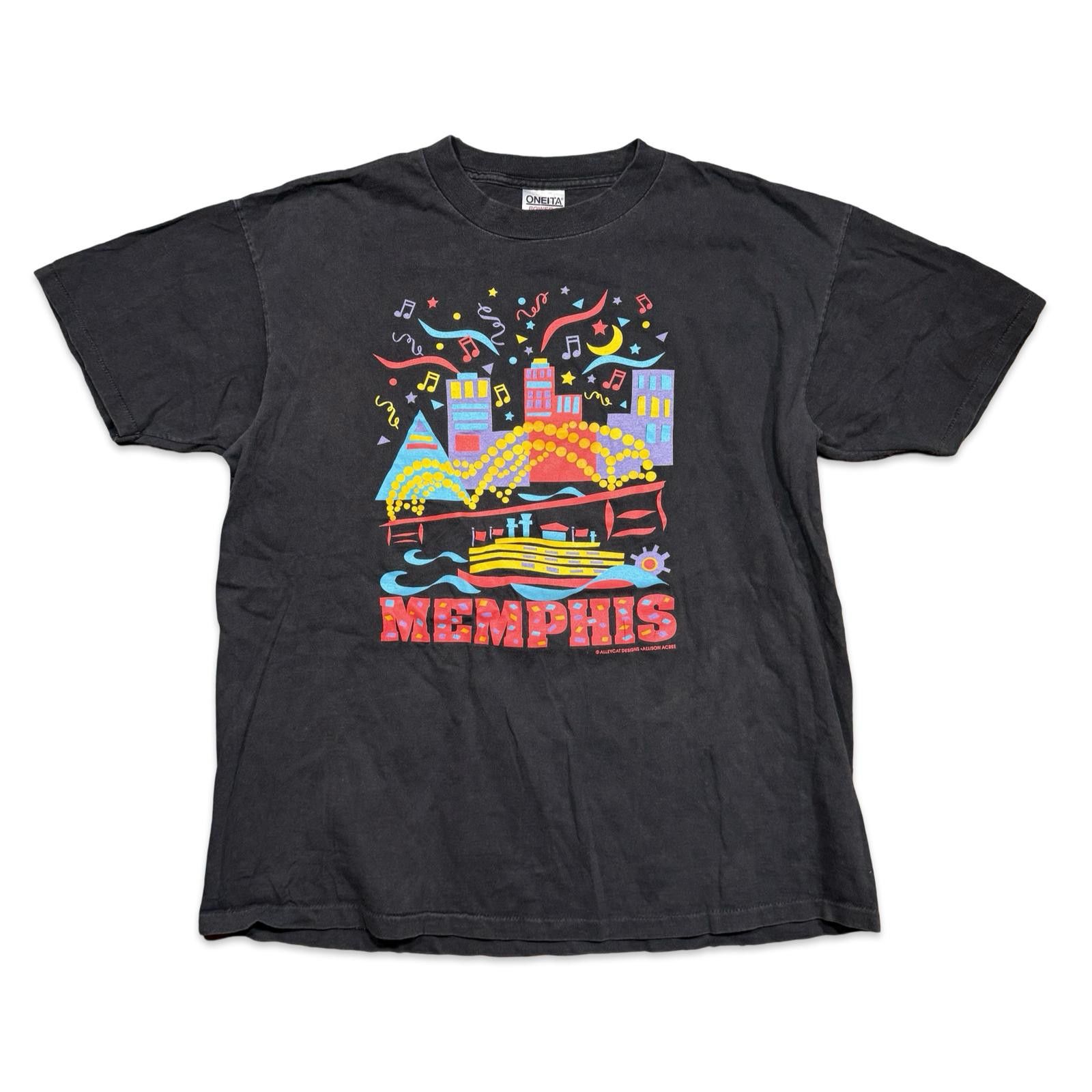 Designer Vintage Memphis Beale Street Onieta Single Stitch T-Shirt Size US XL / EU 56 / 4 - 1 Thumbnail