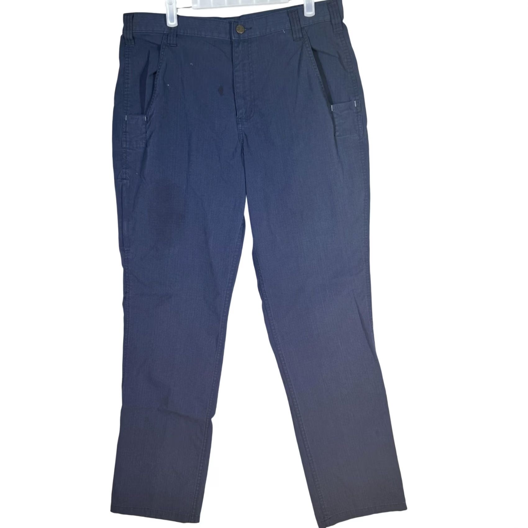 Carhartt VINTAGE Carhartt Pants Mens 34x34 Navy Blue Ripstop Relaxed Fit Work Utility Pockets Size US 34 / EU 50 - 2 Thumbnail