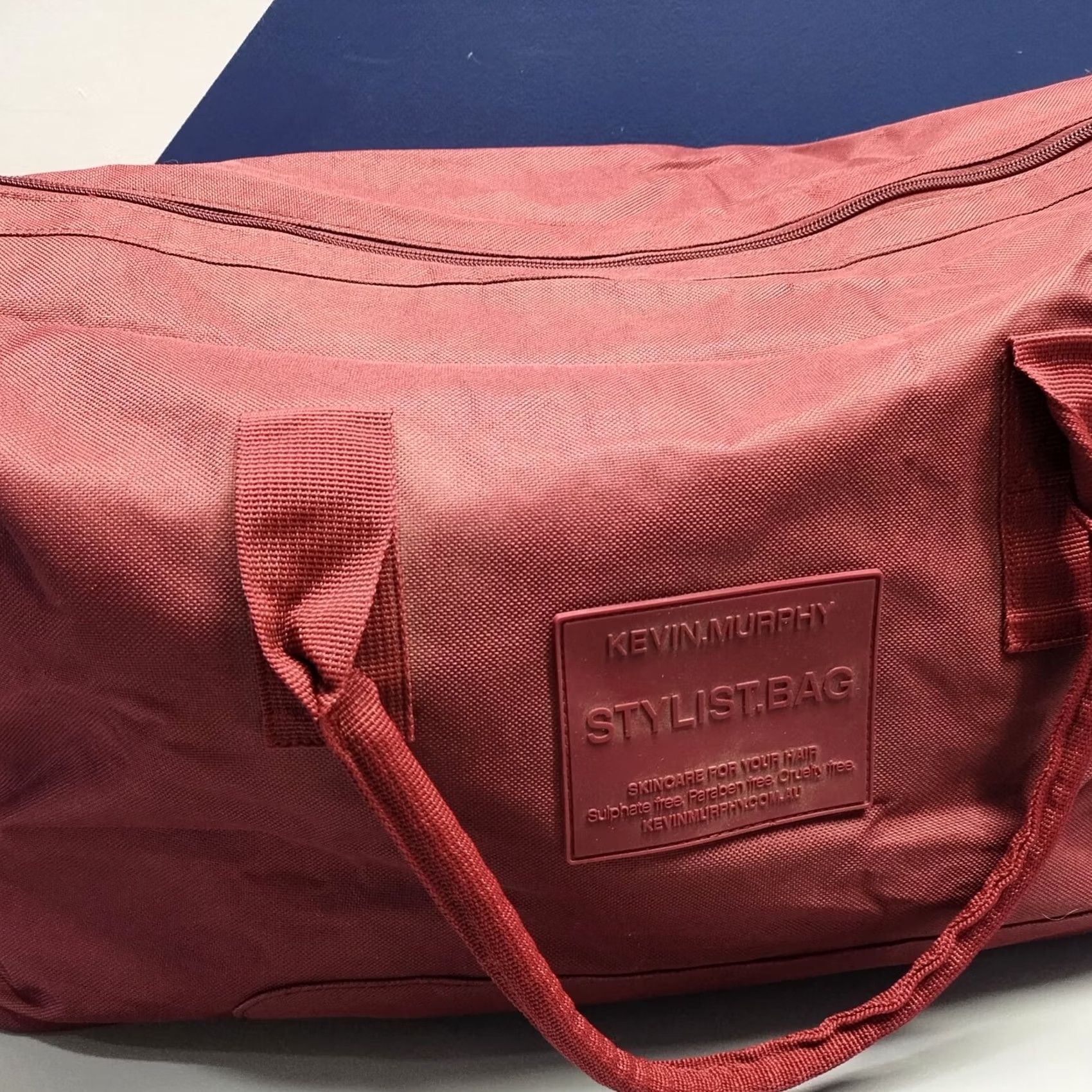 Vintage Kevin Murphy Stylist Duffle Bag Womens Burgundy Canvas Dual Top Handle KMuc2046 Size L / US 10 / IT 46 - 4 Thumbnail