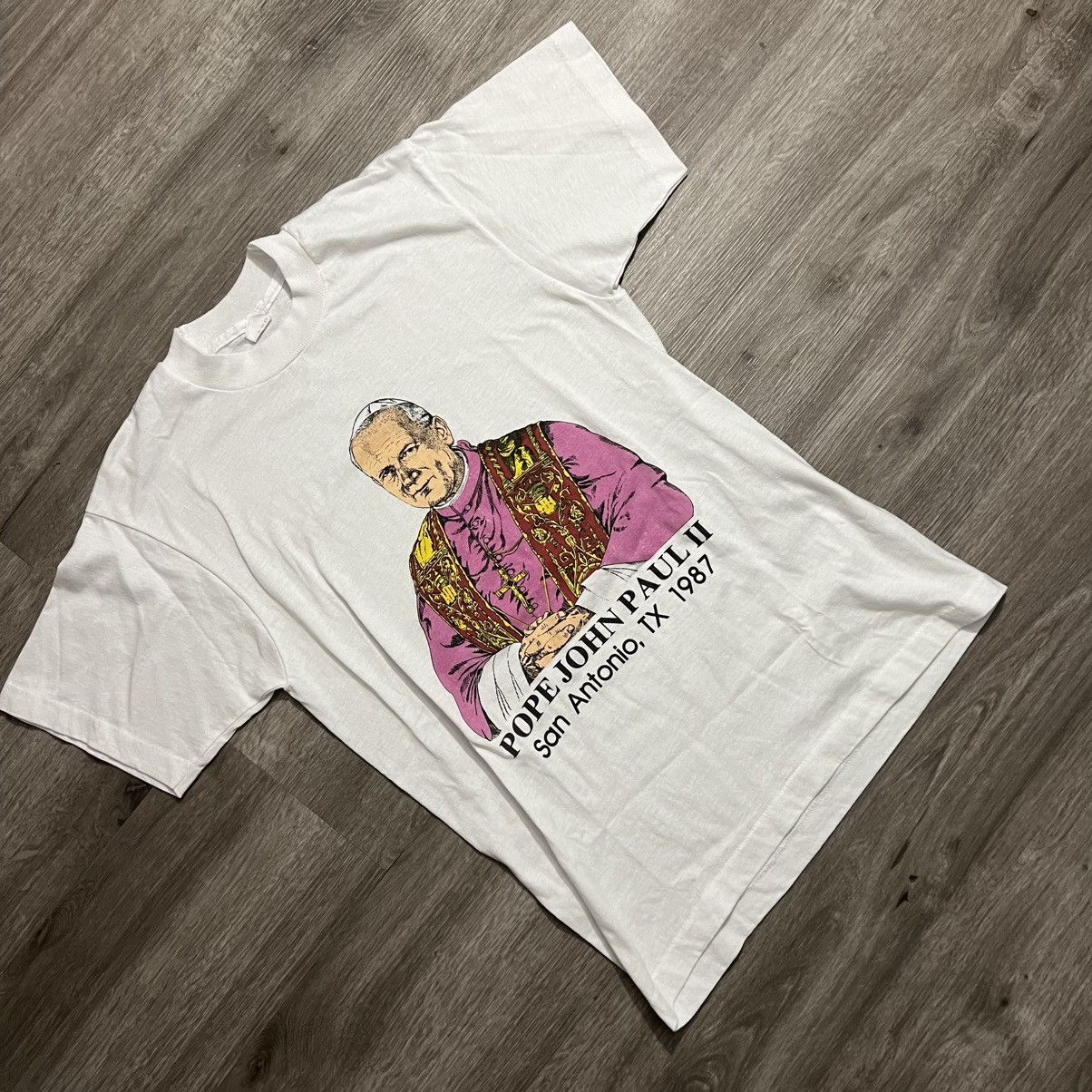 Vintage Vintage Pope John Paul II 1987 Tee Size US M / EU 48-50 / 2 - 1 Thumbnail