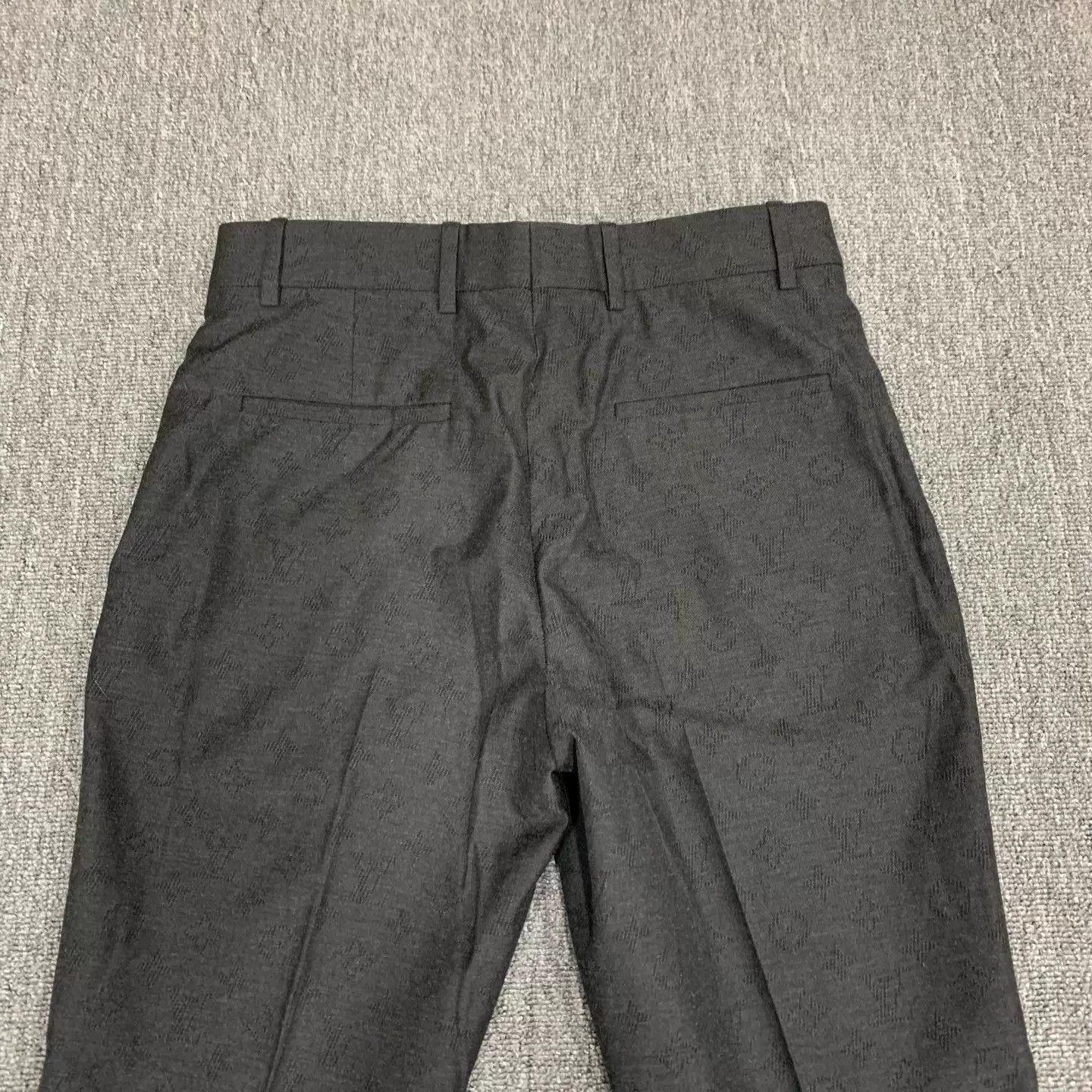 Louis Vuitton LV black monogram all over wool trousers 46 Size US 30 / EU 46 - 9 Thumbnail
