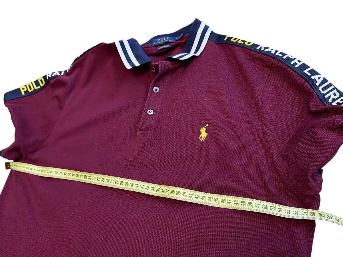 Ralph Lauren Sport Polo Ralph Lauren Cotton Custom Slim Fit Polo Shirt Burgundy Size US XL / EU 56 / 4 - 8 Thumbnail