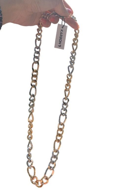 Designer Karbon 9 gold & silver two tone chain 24” inches Size ONE SIZE - 1 Thumbnail