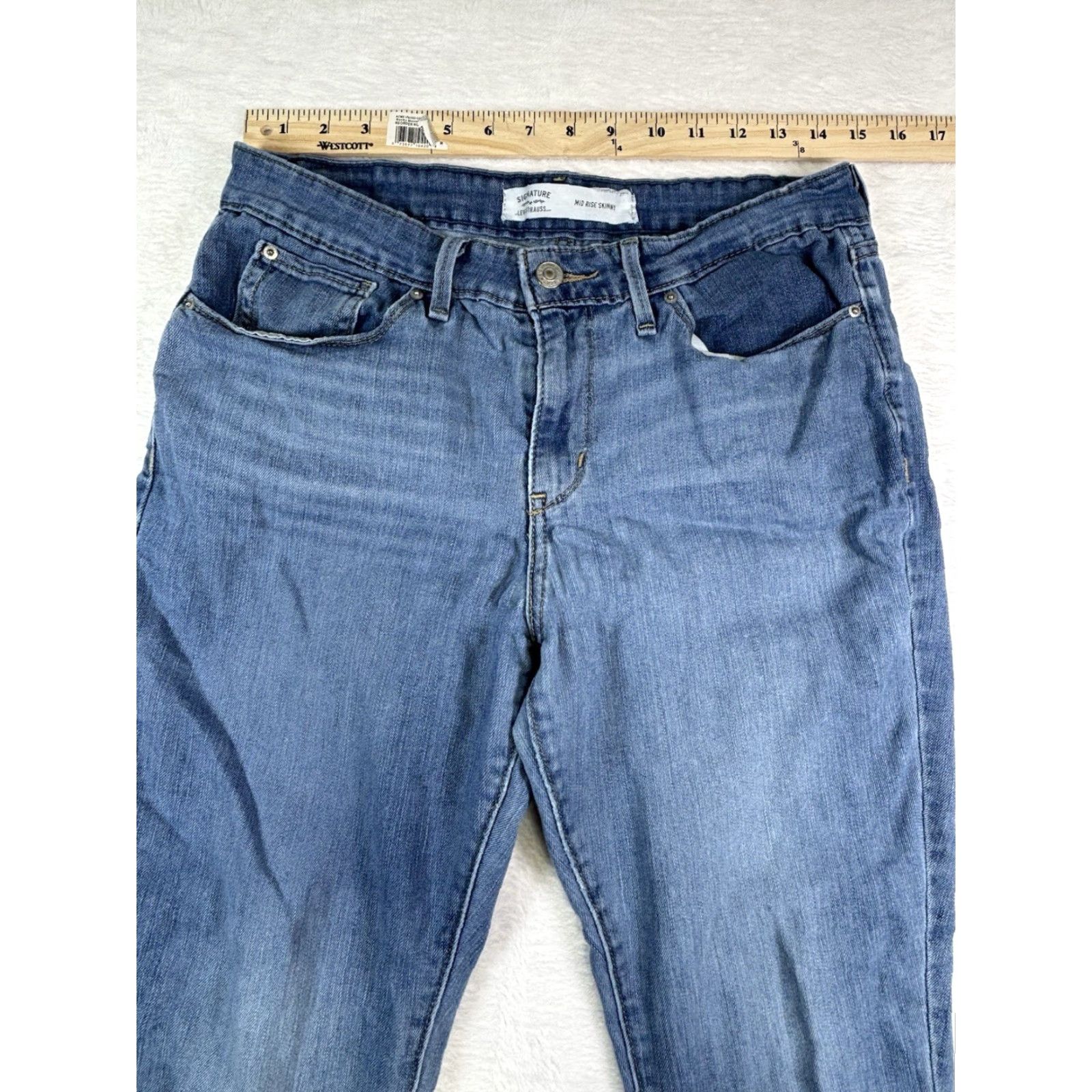 Levi's VINTAGE Levi's Jeans Women 10 Slim Mid Rise Skinny 30x30 Blue Cotton Blend 10M 30x30 Mens Womens Girls Size 32" / US 10 / IT 46 - 5 Thumbnail