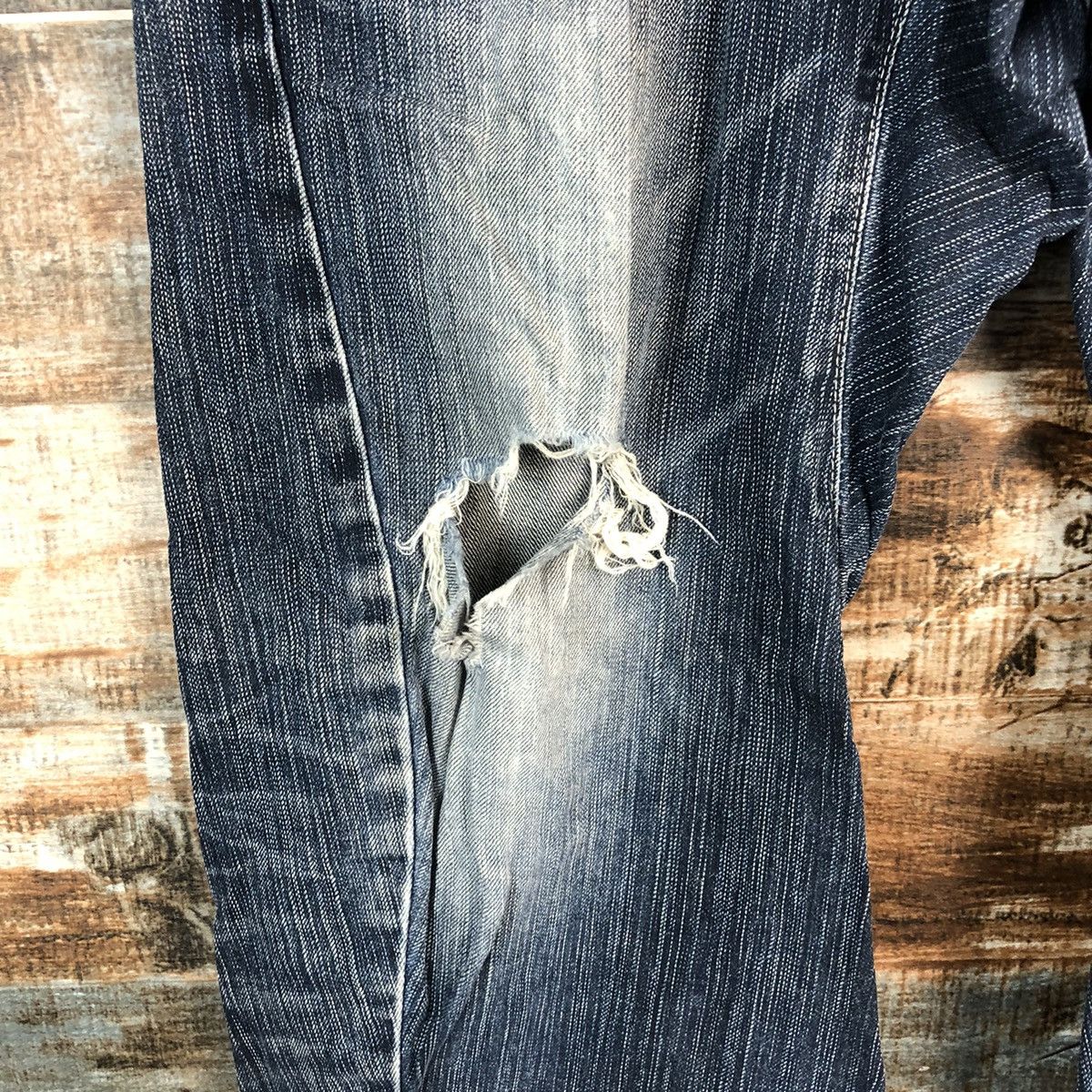 Edwin DLL Edwin Blue Distressed Denim Pants #C130 Size US 32 / EU 48 - 9 Thumbnail