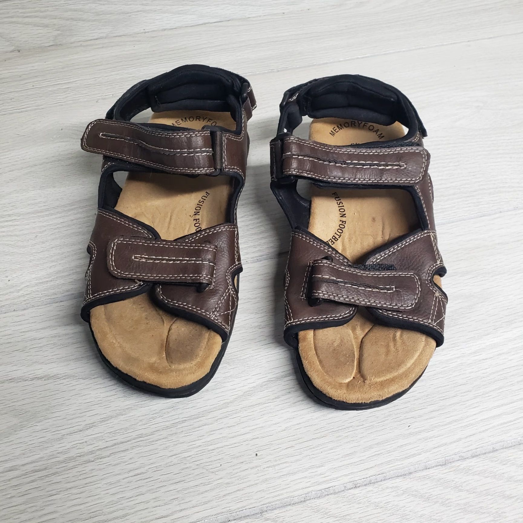 Dockers DOCKERS Sport Sandals Adjustable Strap Hook & Loop Fusion Footbed Adult Men US 8 Brown 8 Soccer Footwear Mens Size ONE SIZE - 3 Thumbnail