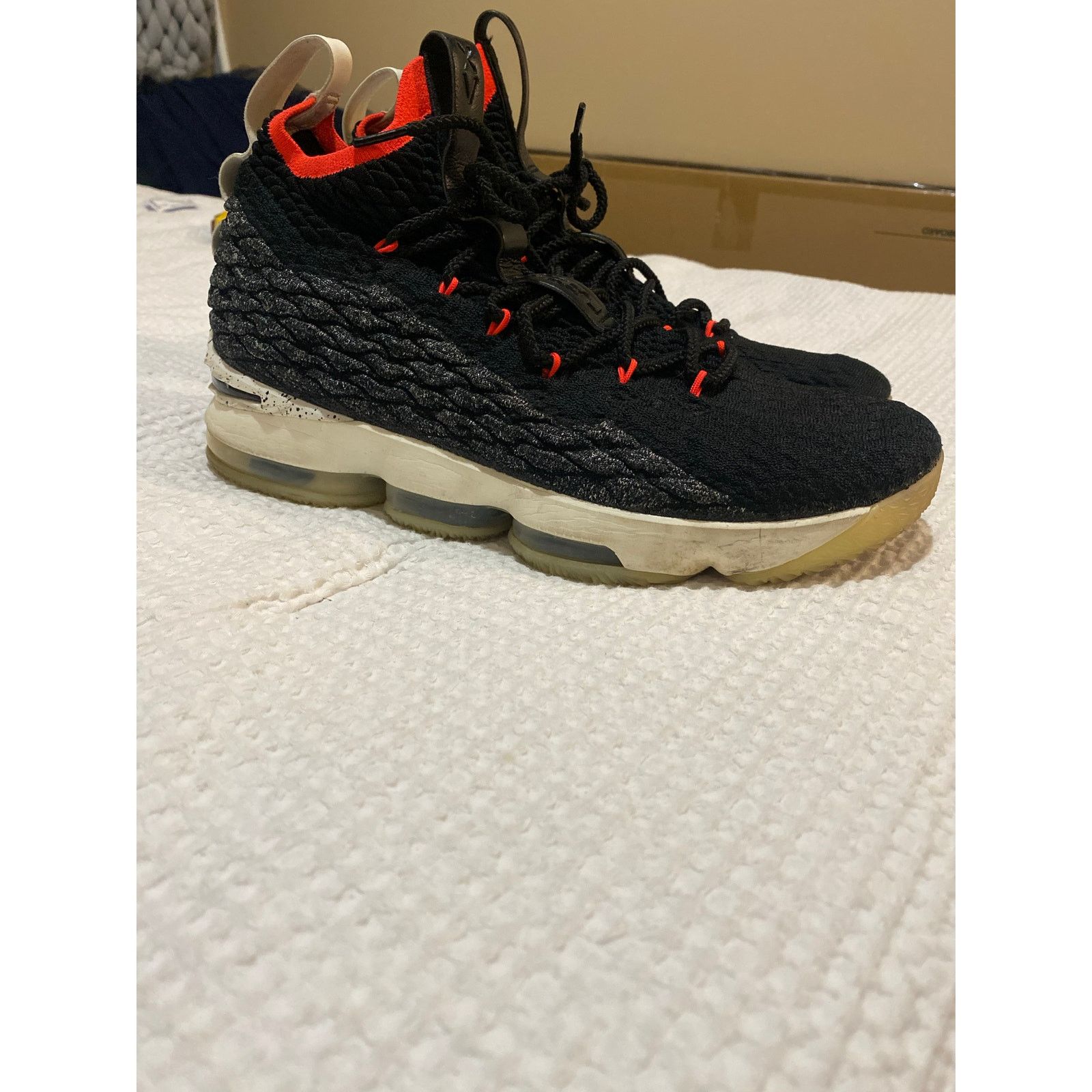 Nike Nike Lebron XV 15 Black Sail Bright Crimson Sneakers 11 Size US 11 / EU 44 - 1 Thumbnail