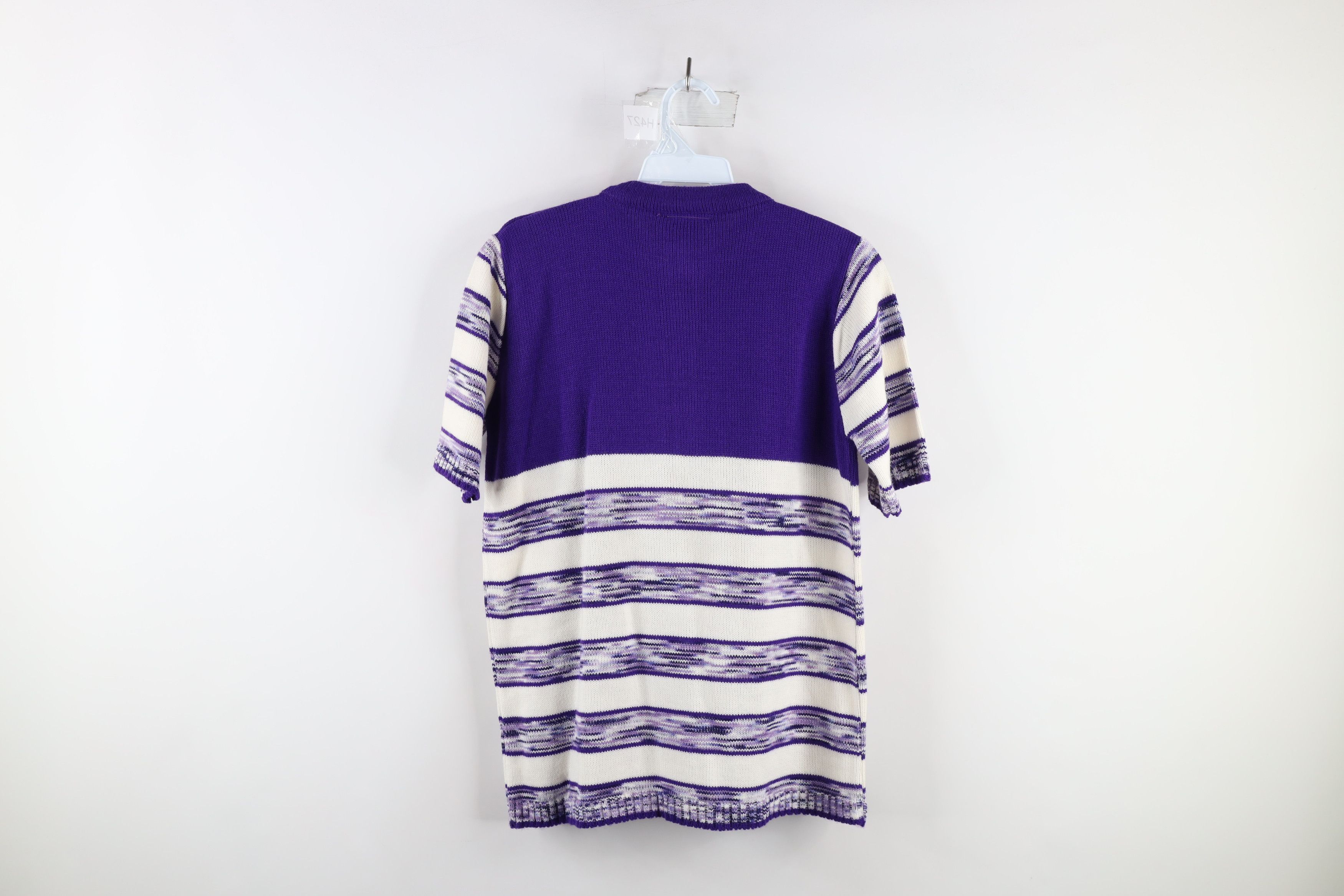 Vintage Vintage 50s 60s Streetwear Short Sleeve Henley Sweater USA Size M / US 6-8 / IT 42-44 - 5 Thumbnail