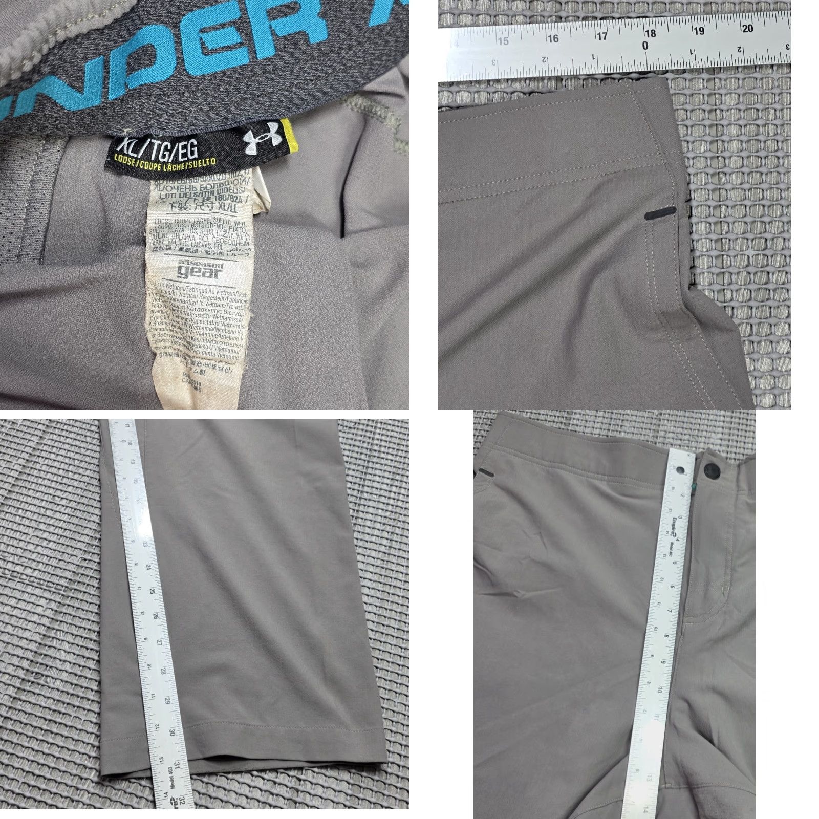 Under Armour Under Armour Pants Mens XL 36x31 Gray Performance Chino Golf Stretch Tech Size US 36 / EU 52 - 9 Thumbnail