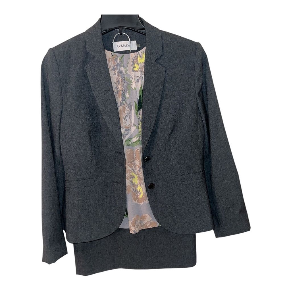 Calvin Klein Women's Calvin Klein Suit Gray 10P Size L / US 10 / IT 46 - 1 Thumbnail