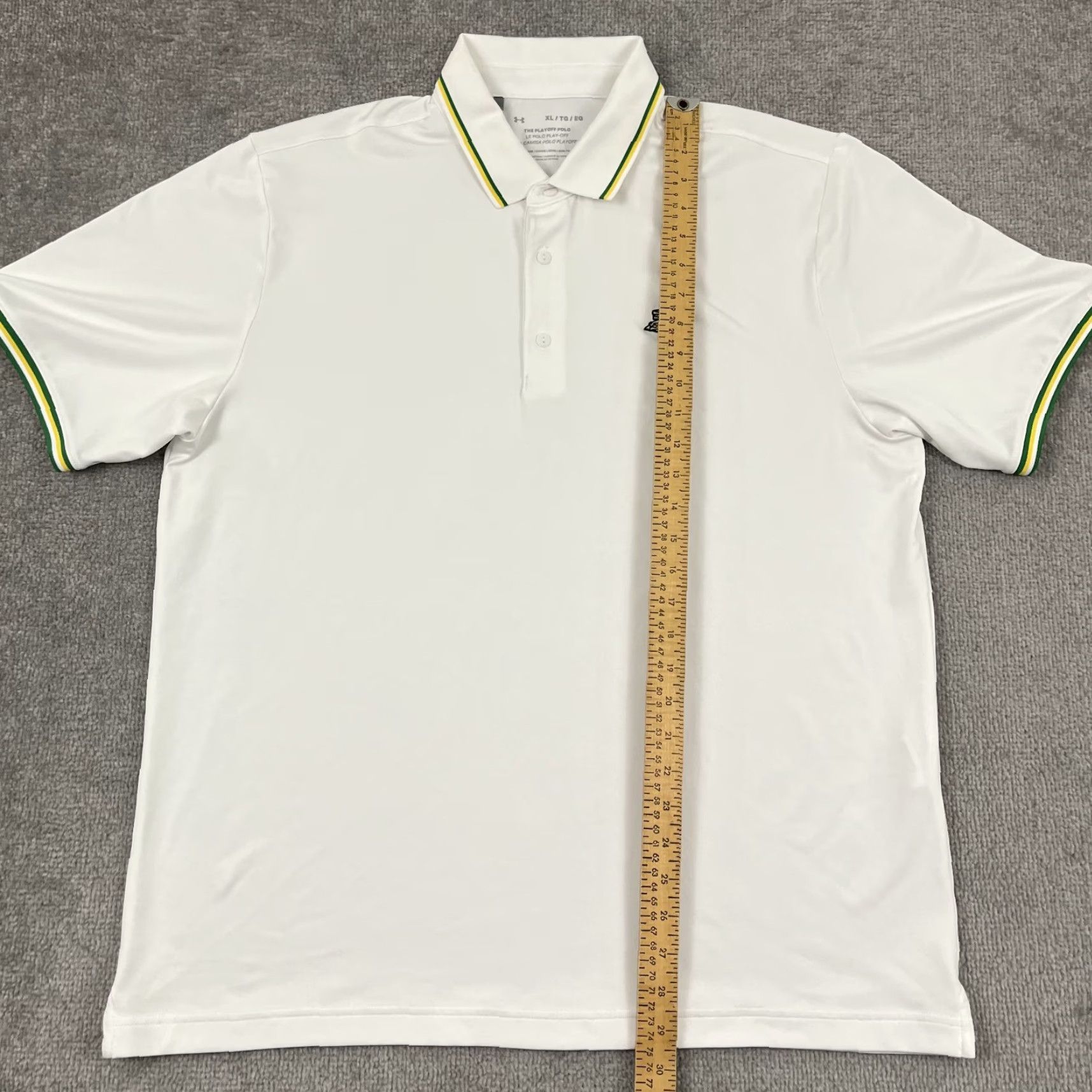 Under Armour Under Armour Polo Mens XL White Golf Performance Shirt Size US XL / EU 56 / 4 - 5 Thumbnail