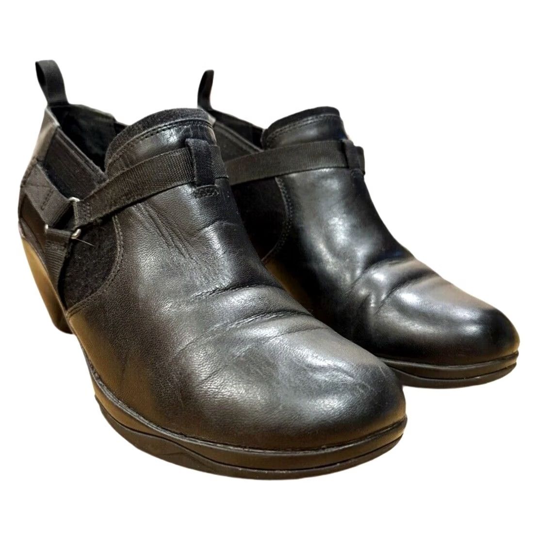 Merrell Merrell Evera Rush Women's Boots Heeled Ankle Booties Black Leather Harness 8 Size US 8 / IT 38 - 2 Thumbnail