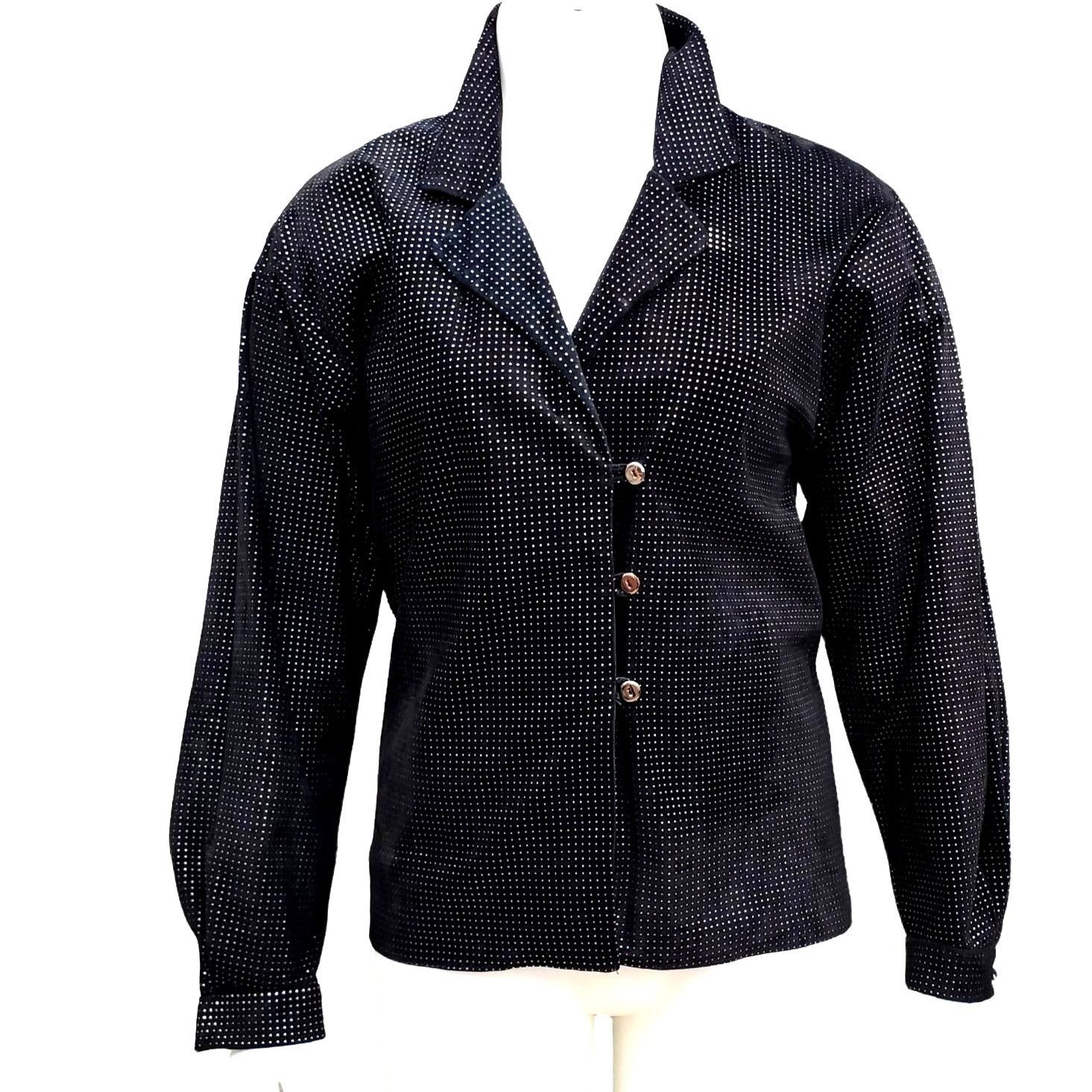 Other Volup Vintage Lillie Rubin Adri New York Black Suede Silver Size L / US 10 / IT 46 - 9 Thumbnail