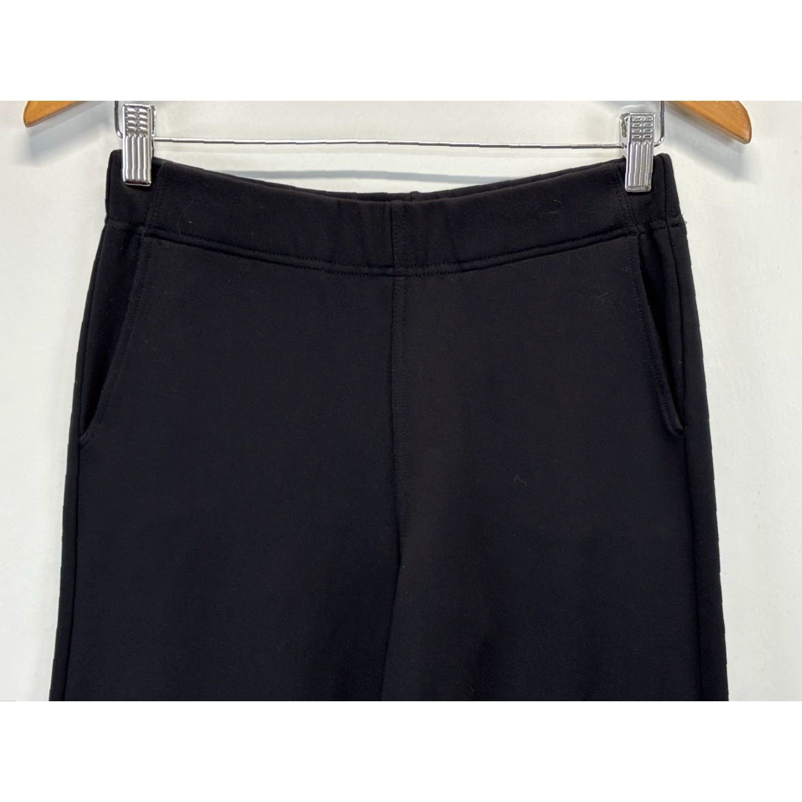 Madewell Madewell Pants Women Small Black Ponte Wide Leg Pull On Comfortable Solid Womens Size 28" / US 6 / IT 42 - 2 Thumbnail