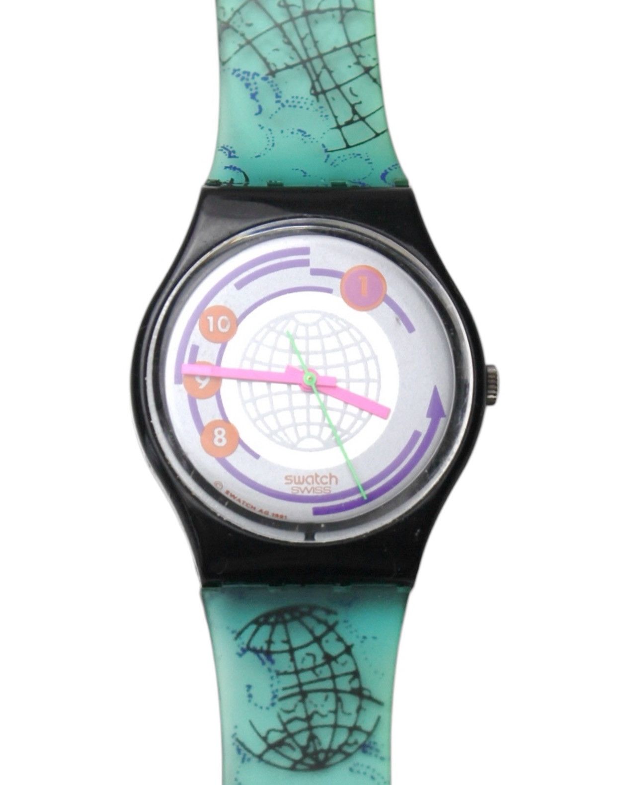 Vintage 1991 SWATCH GENT “WORLDWIDE TIME” WATCH Size ONE SIZE - 6 Thumbnail