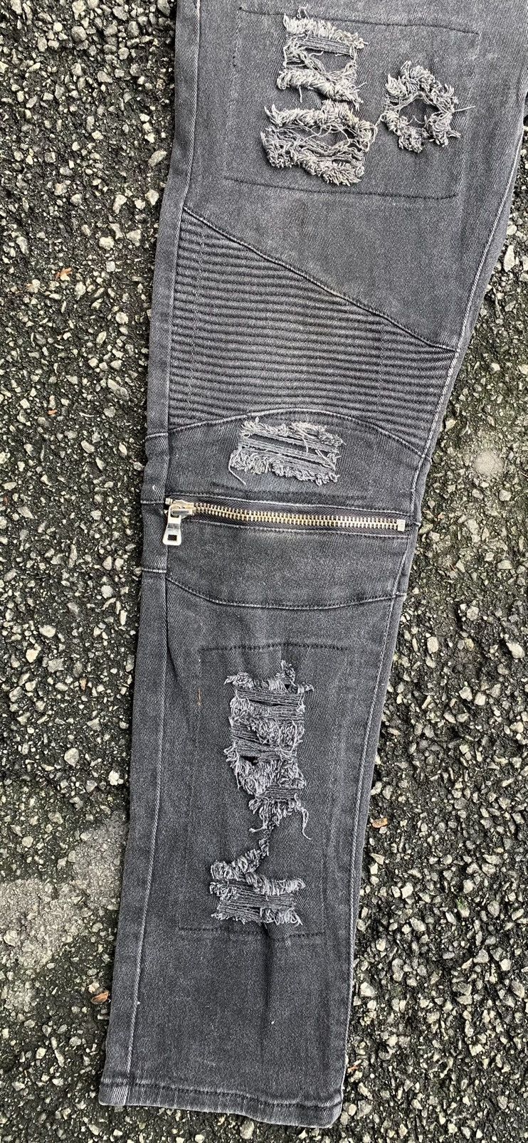 Other Distressed 8IGHTH/DSTRKT Multizipper Biker Streching Denim Size US 37 - 10 Thumbnail