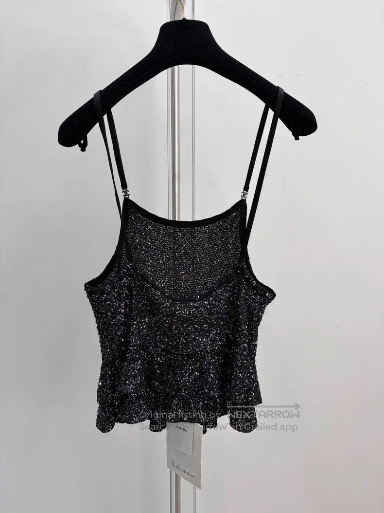 Chanel Chanel Black suspender vest with glitter glitter Size XS / US 0-2 / IT 36-38 - 2 Thumbnail