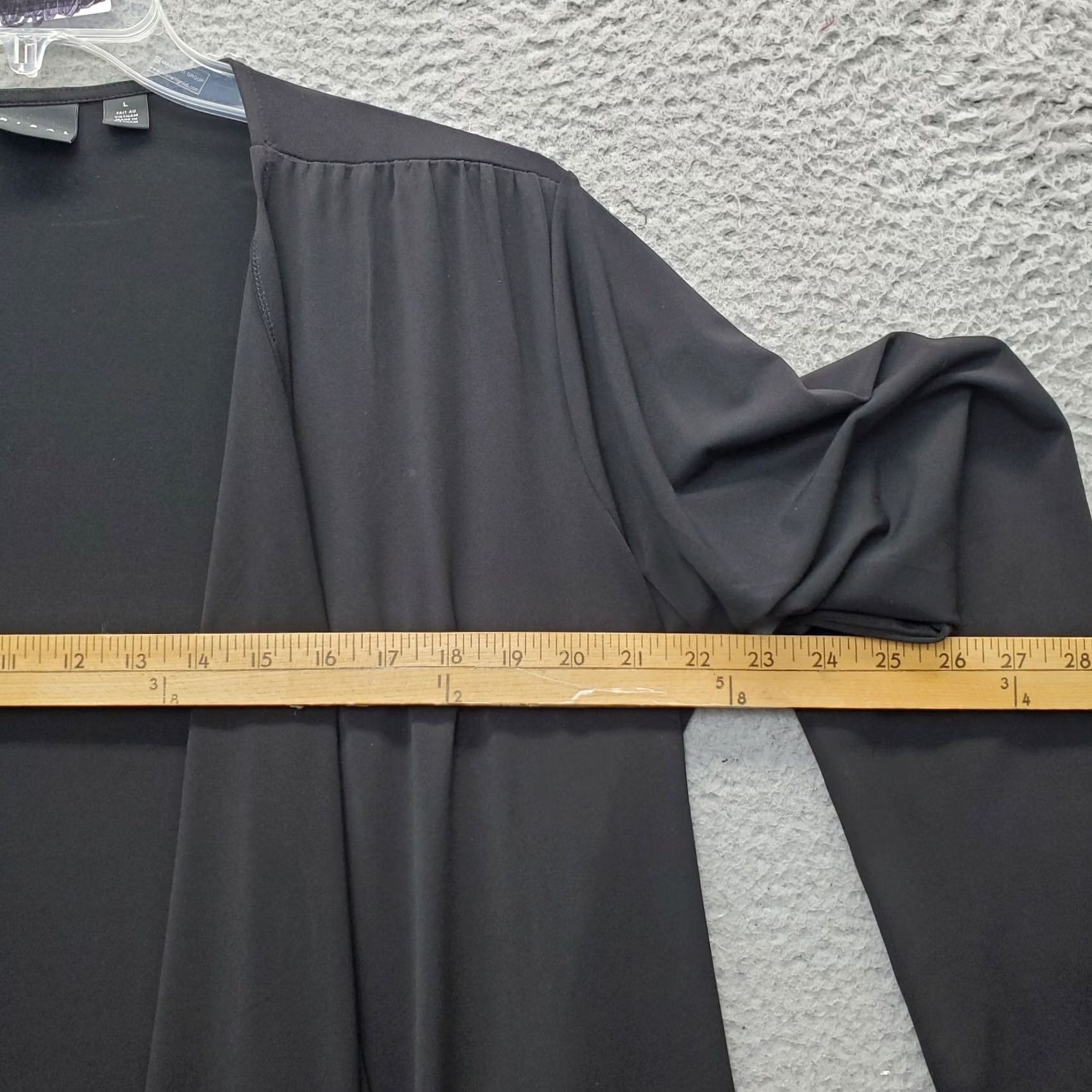 Vintage Tribal Womens Cardigan Black Solid Stretch Open Front Drape Long Sleeve Size L Size L / US 10 / IT 46 - 6 Thumbnail