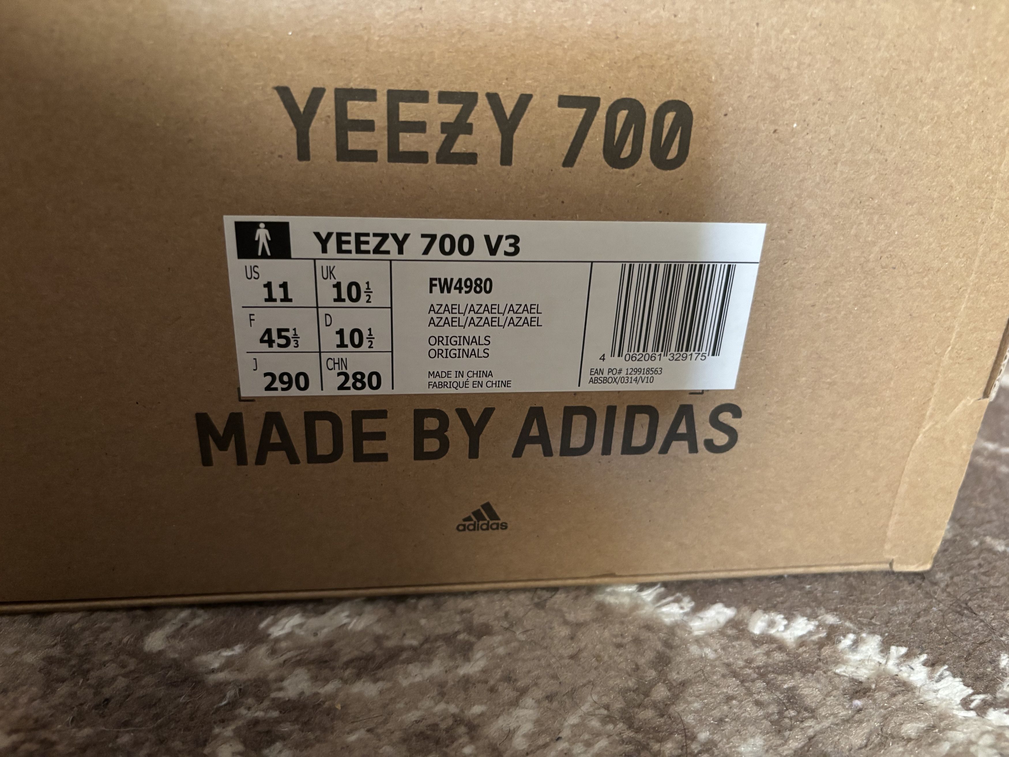 Yeezy Adidas Yeezy 700 V3 Azael Size US 12 / EU 45 - 4 Thumbnail