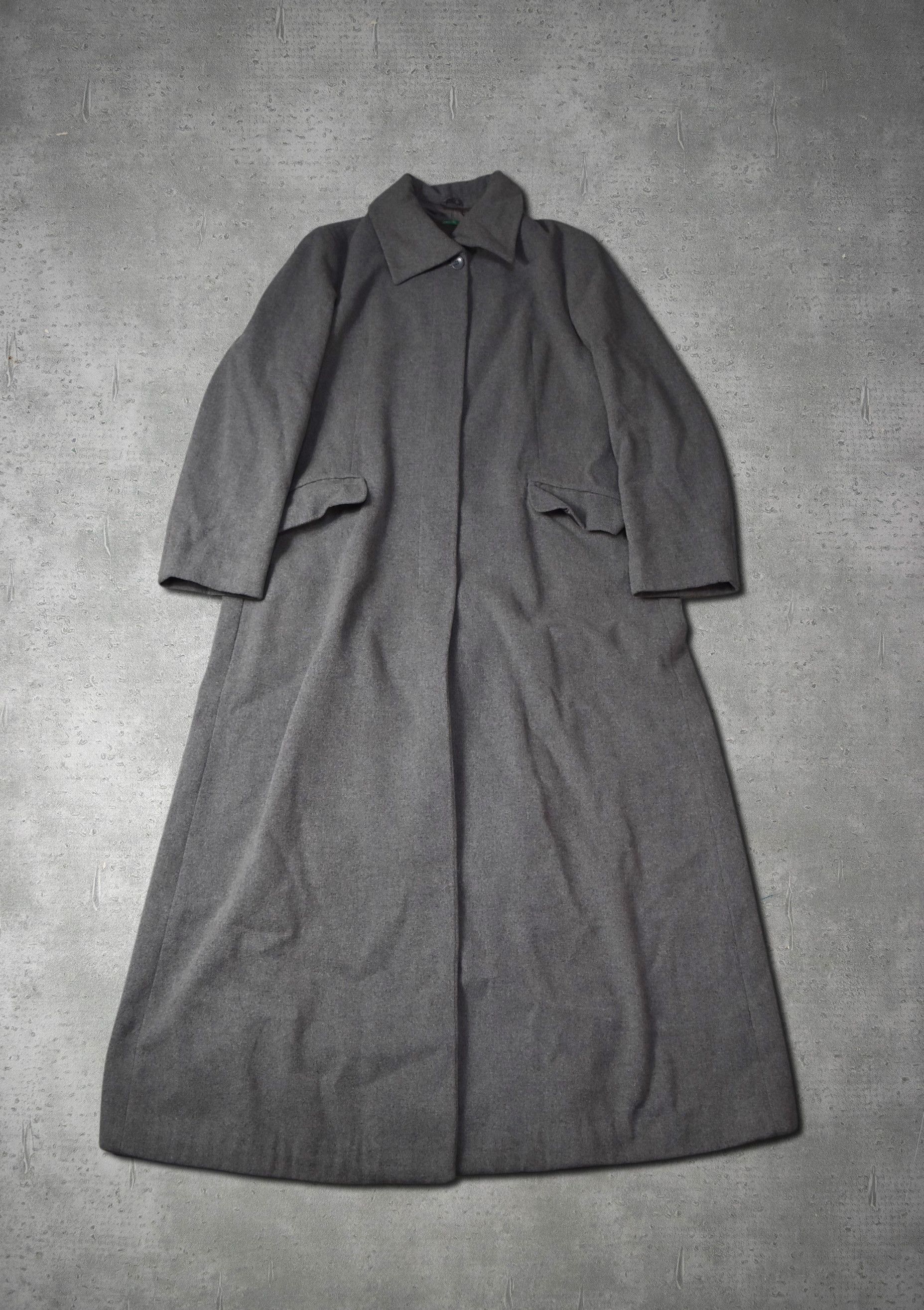 image of Vintage Plain Long Coat 8-1-9 91.5 in Grey, Men's (Size Large)