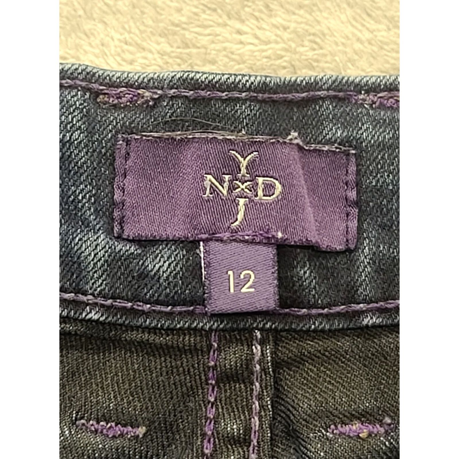 NYDJ NYDJ Womens Jeans 12 Straight Leg Boot Cut Lift Tuck Stretch Slimming Shaping Denim Blue 32" Inseam 31" Rise High Regular City USA Womens Size US 12 / IT 42 - 2 Thumbnail