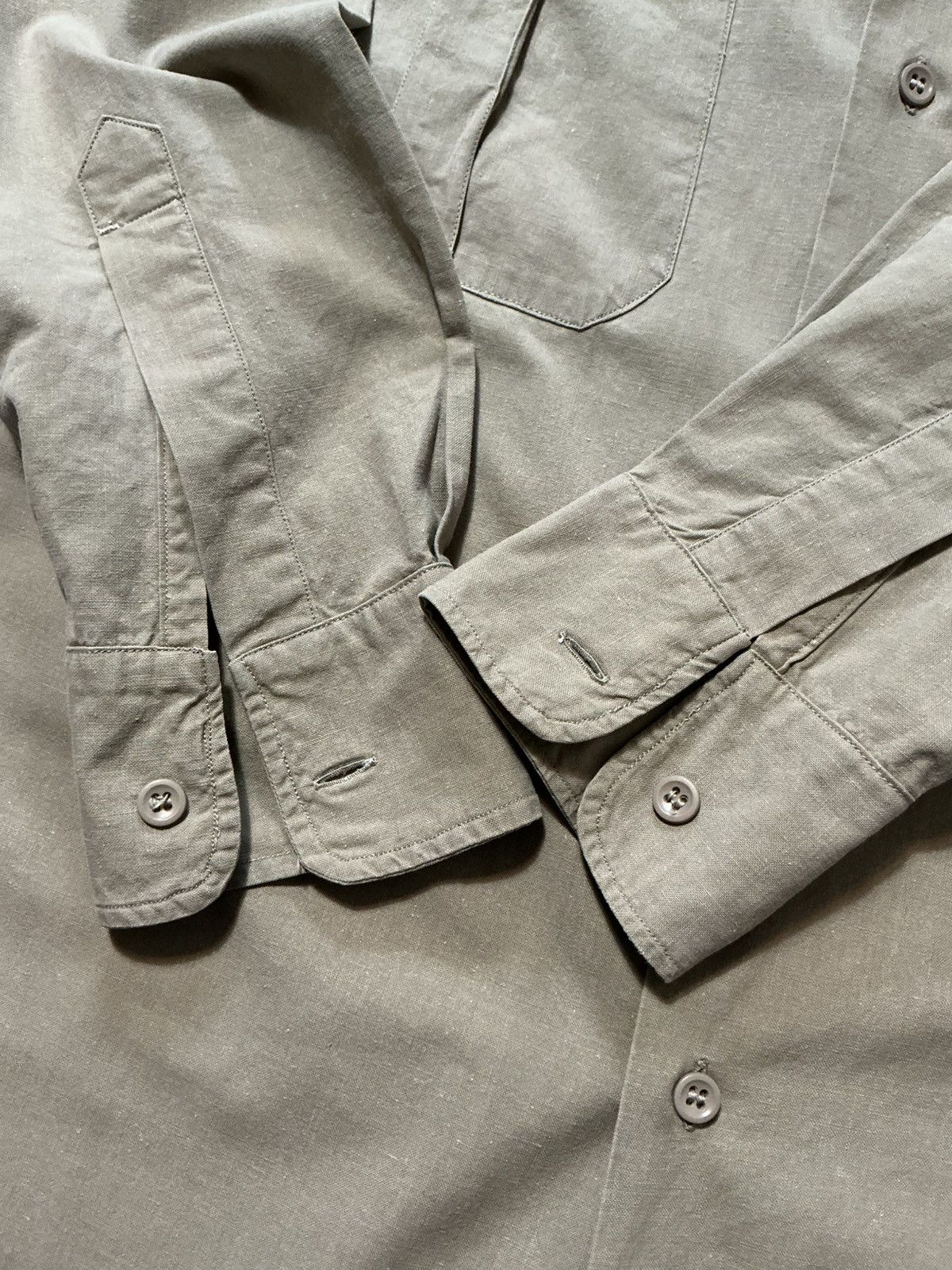 Vintage Vintage 1963 60s French Army Military ETS Officers Shirt Size US S / EU 44-46 / 1 - 5 Thumbnail
