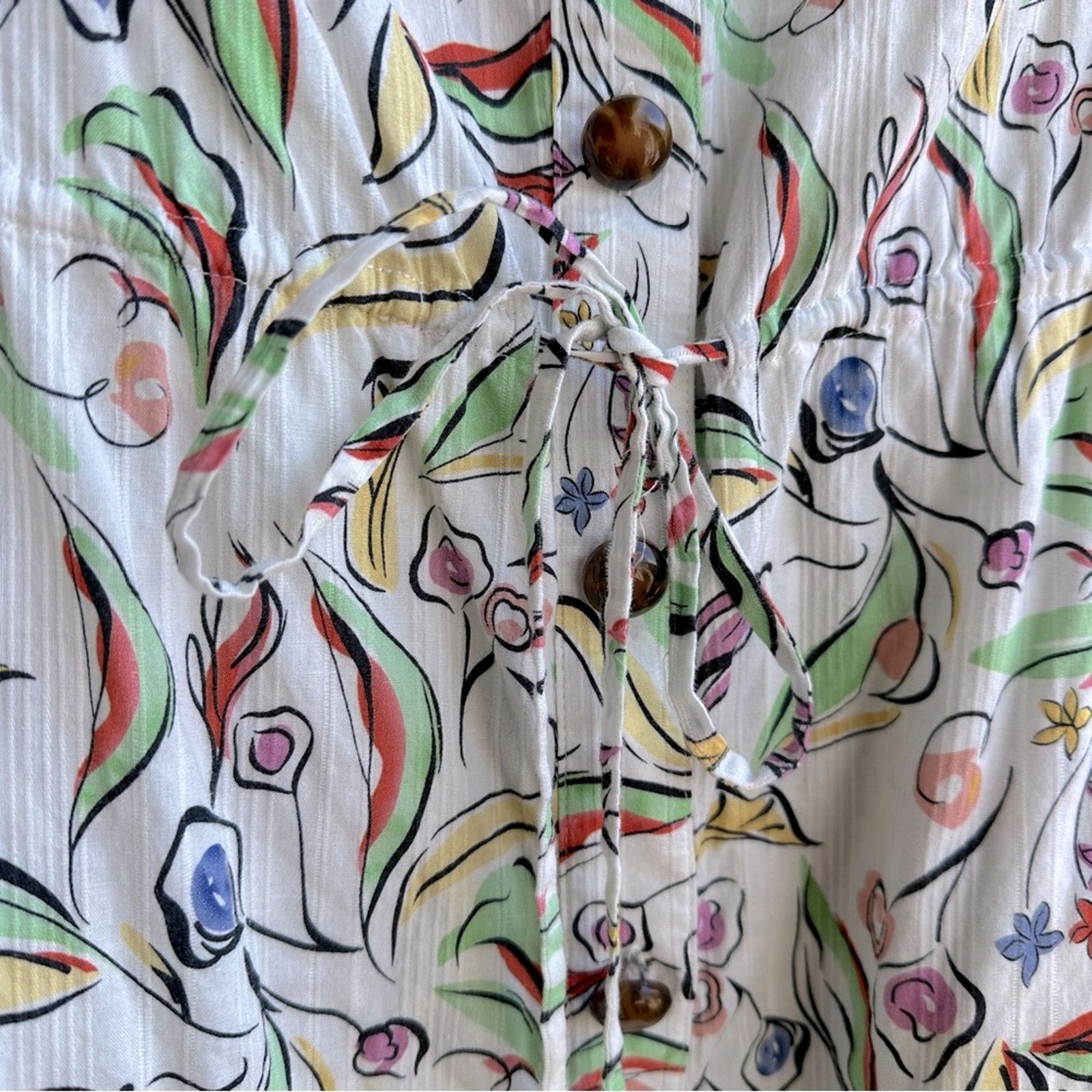 Other SALONI Billie C Textured Tie Waist Summer Dress Wildflower 4 Size S / US 4 / IT 40 - 12 Thumbnail