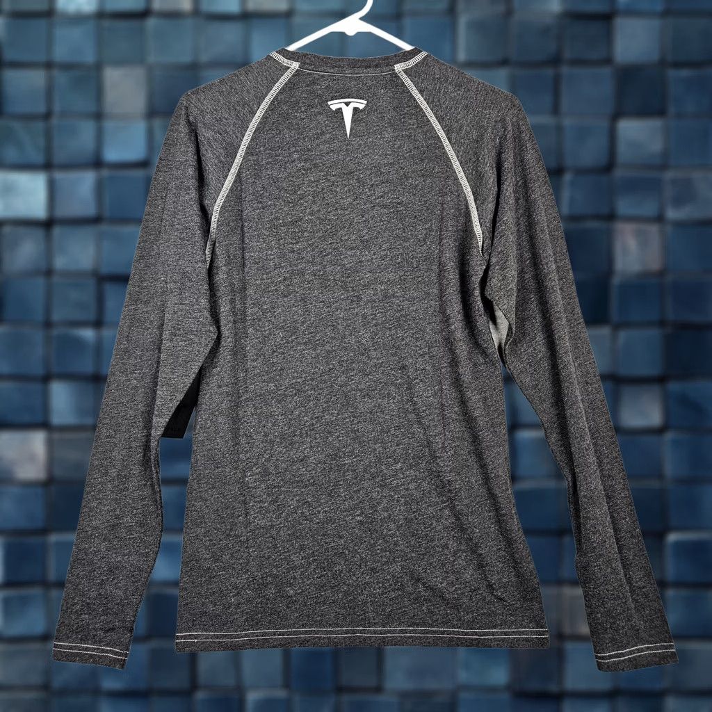 Vintage TESLA Men’s Baseball Long Sleeve Tee S Charcoal Gray Cotton Polyester Tee New Size US S / EU 44-46 / 1 - 1 Thumbnail