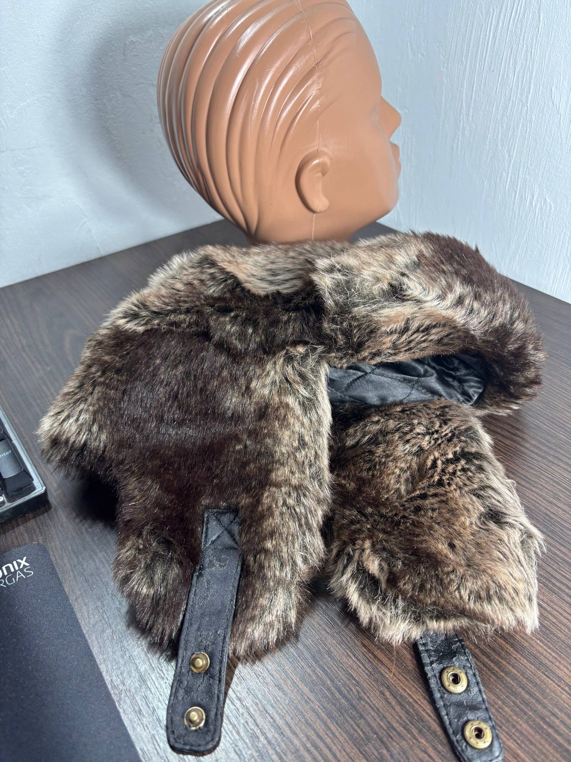 Japanese Brand Vintage FUZZY OVER FUR Opium IfSixWasNine Ushanka Hat Size ONE SIZE - 5 Thumbnail