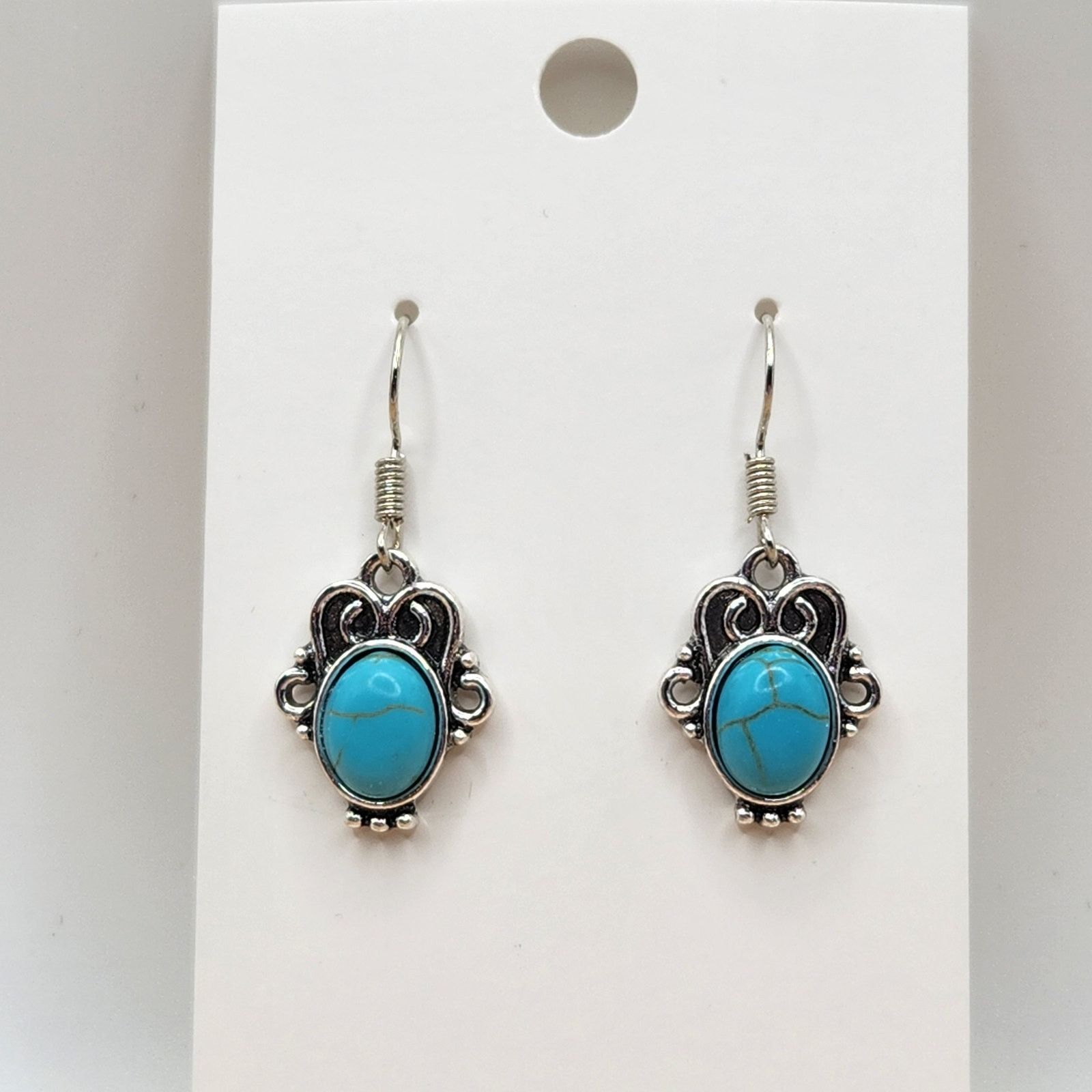 Other Boho Turquoise Mosaic Dangle Earrings Size ONE SIZE - 2 Thumbnail